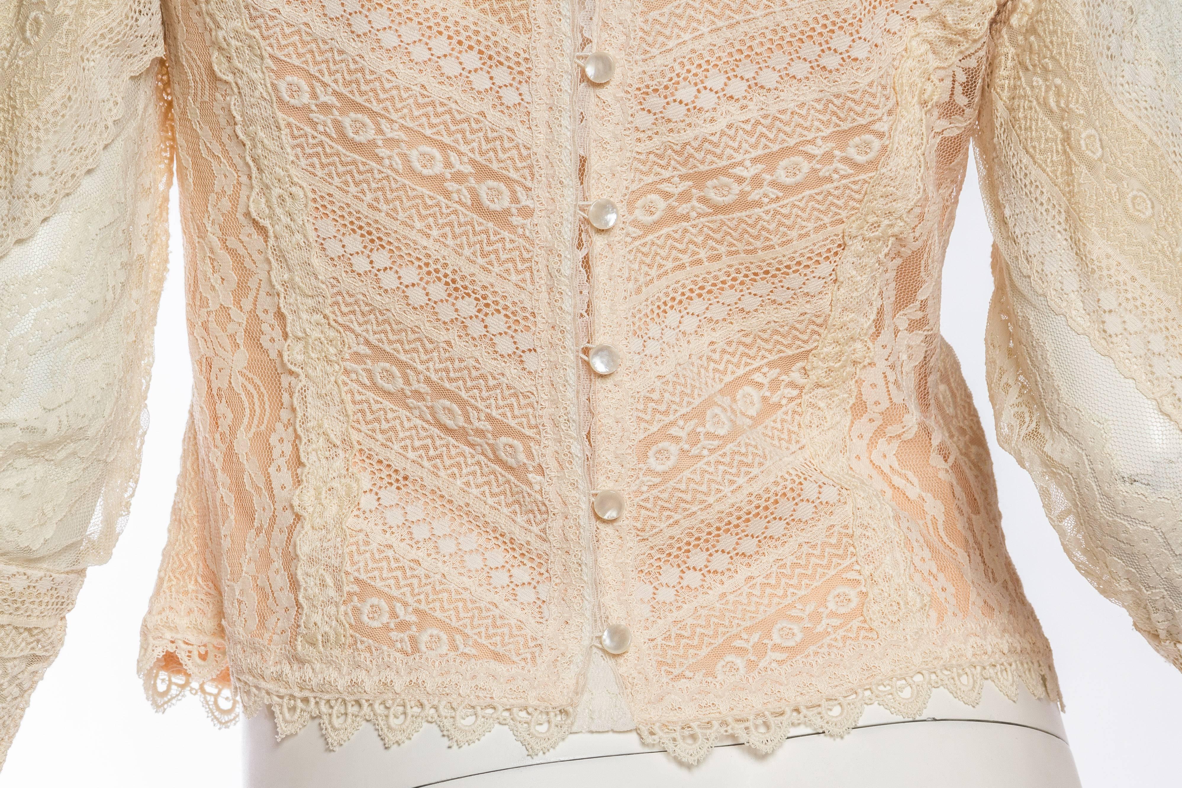 1970s Victorian Style Lace Blouse 1