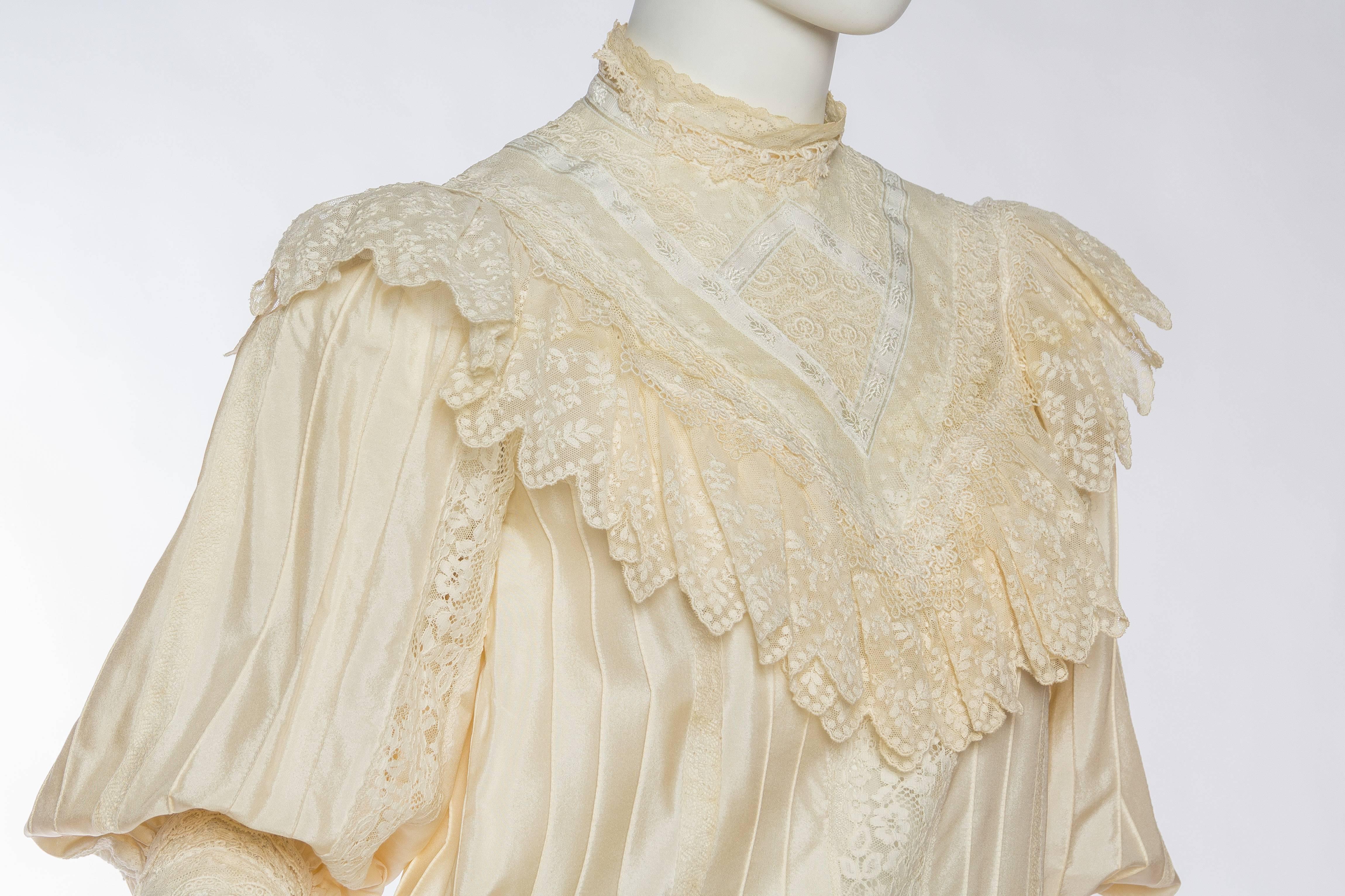 Women's 1970s Victoriana Blouse made from Antique Lace