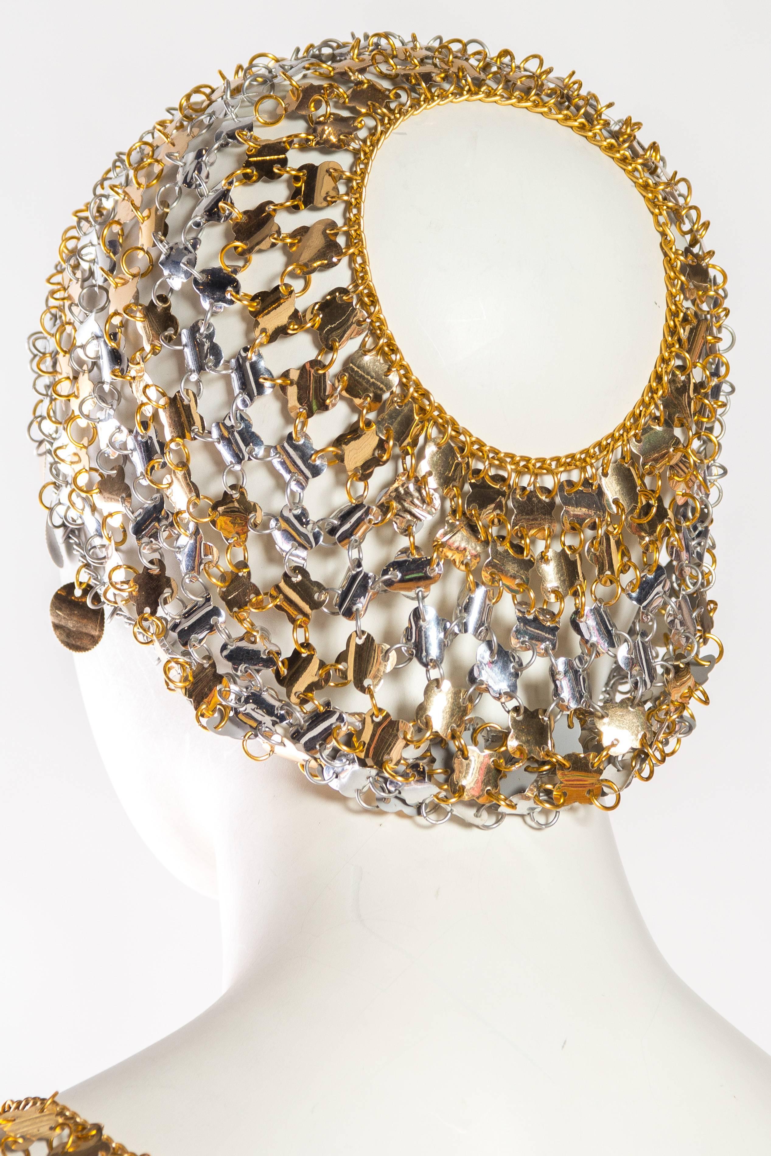 Paco Attributed gold Chain Link Dress 1