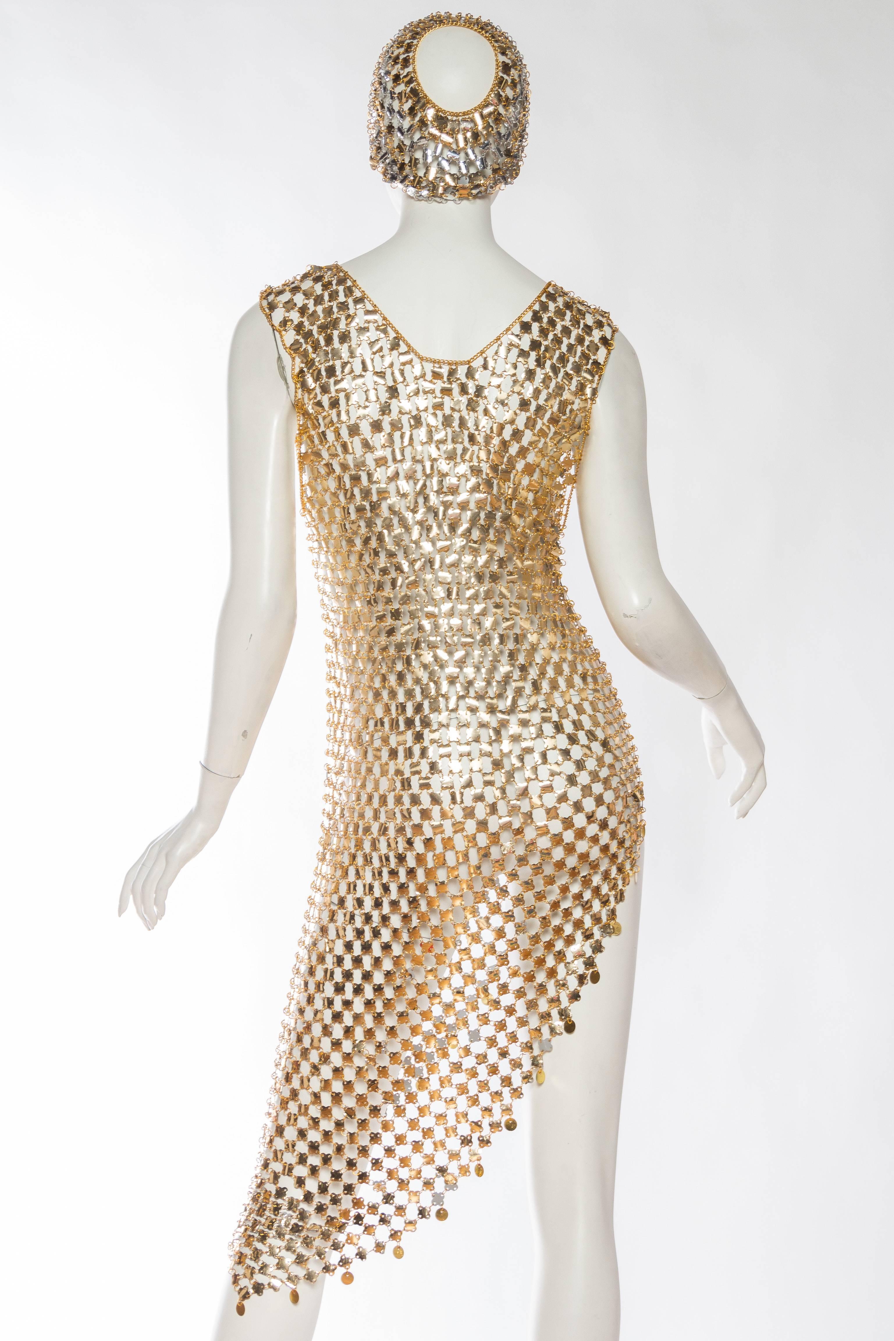Gold Paco Attributed gold Chain Link Dress