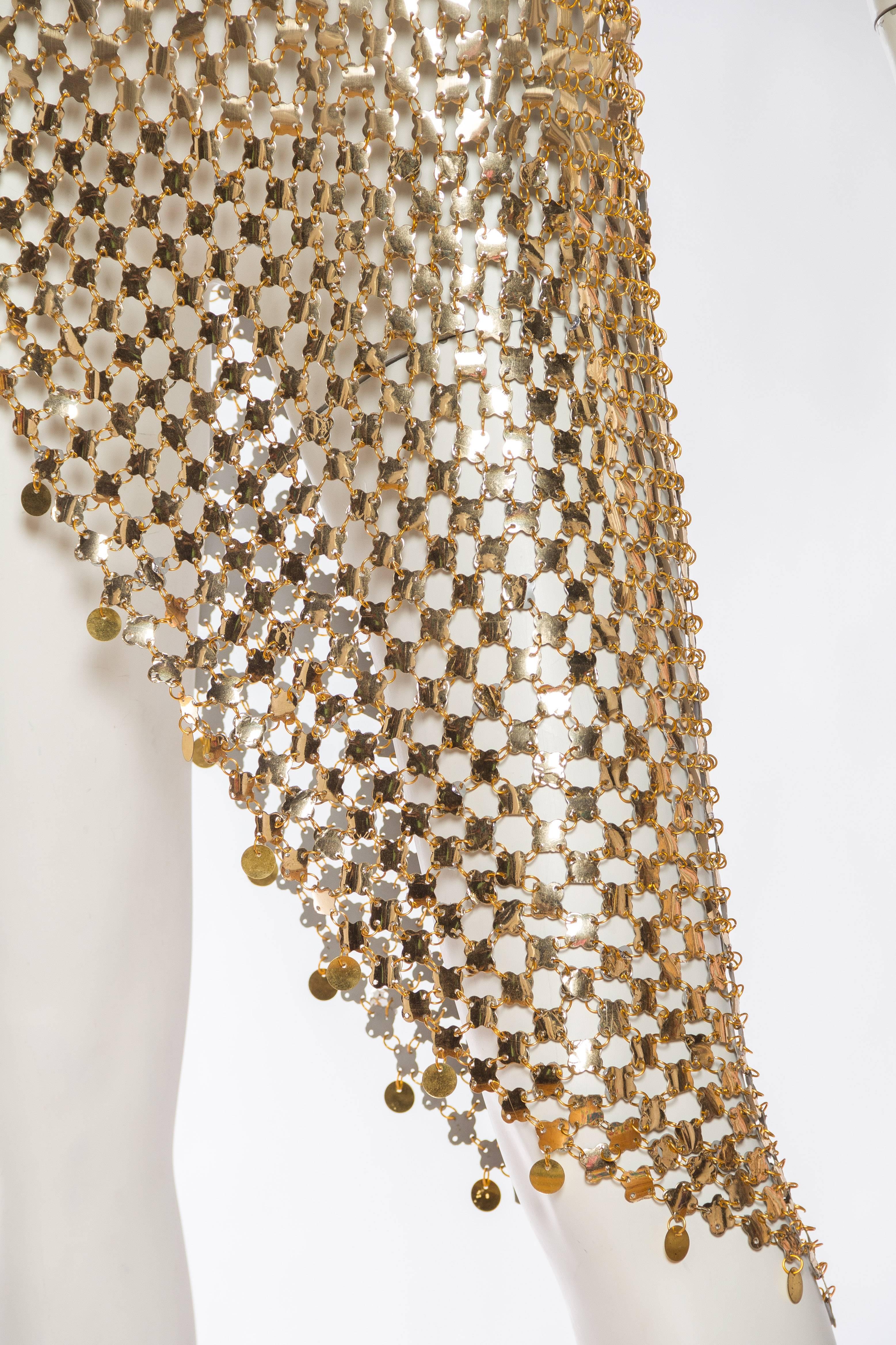 Paco Attributed gold Chain Link Dress 3