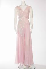 1930s Couture Silk Negligee Slip Dress
