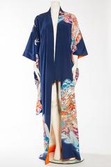 1960S Silk Rare Hand Painted Japanese  Kimono