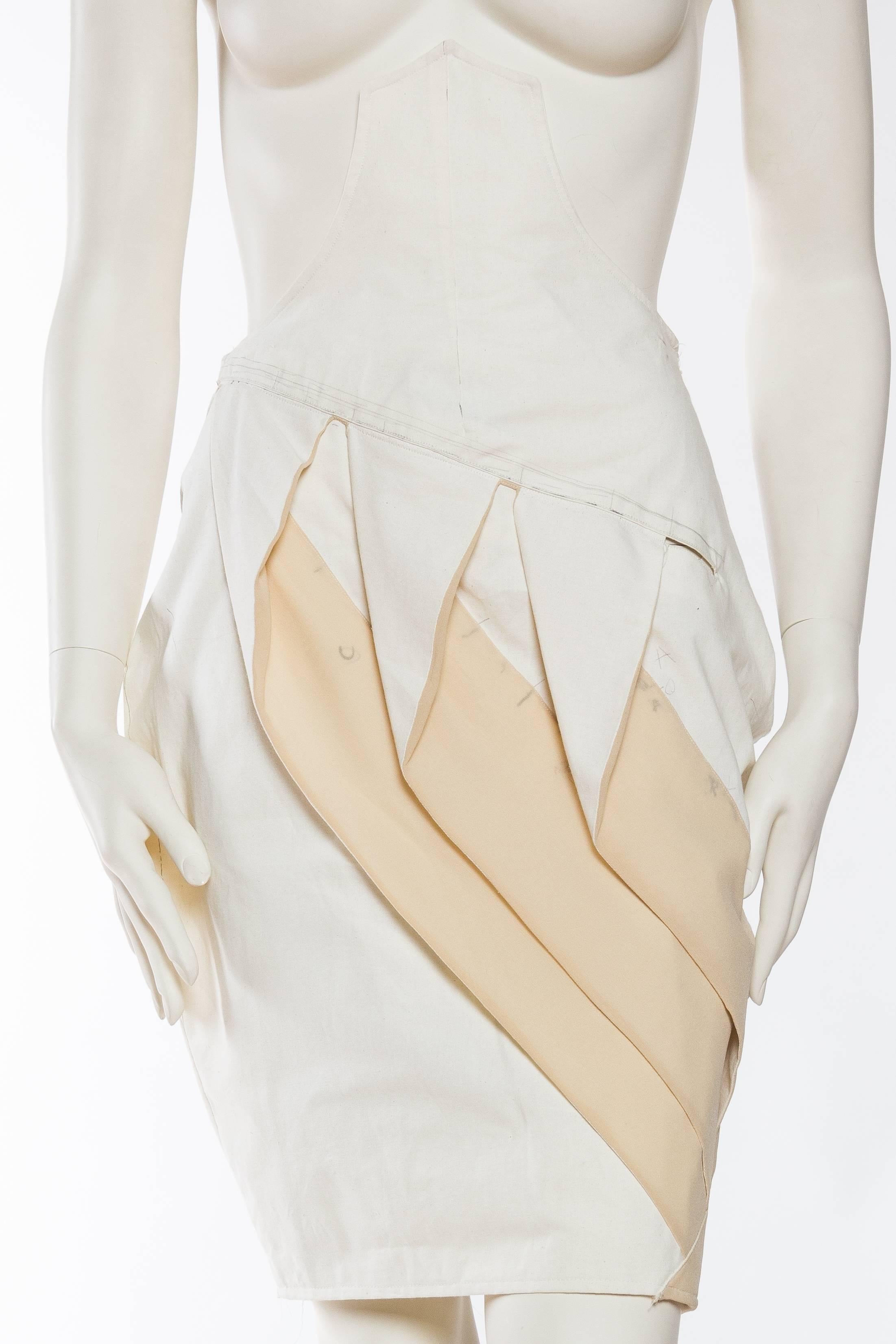 Beige 2000S JOHN GALLIANO Working Muslin Sample Skirt From Galliano's Archive For Sale