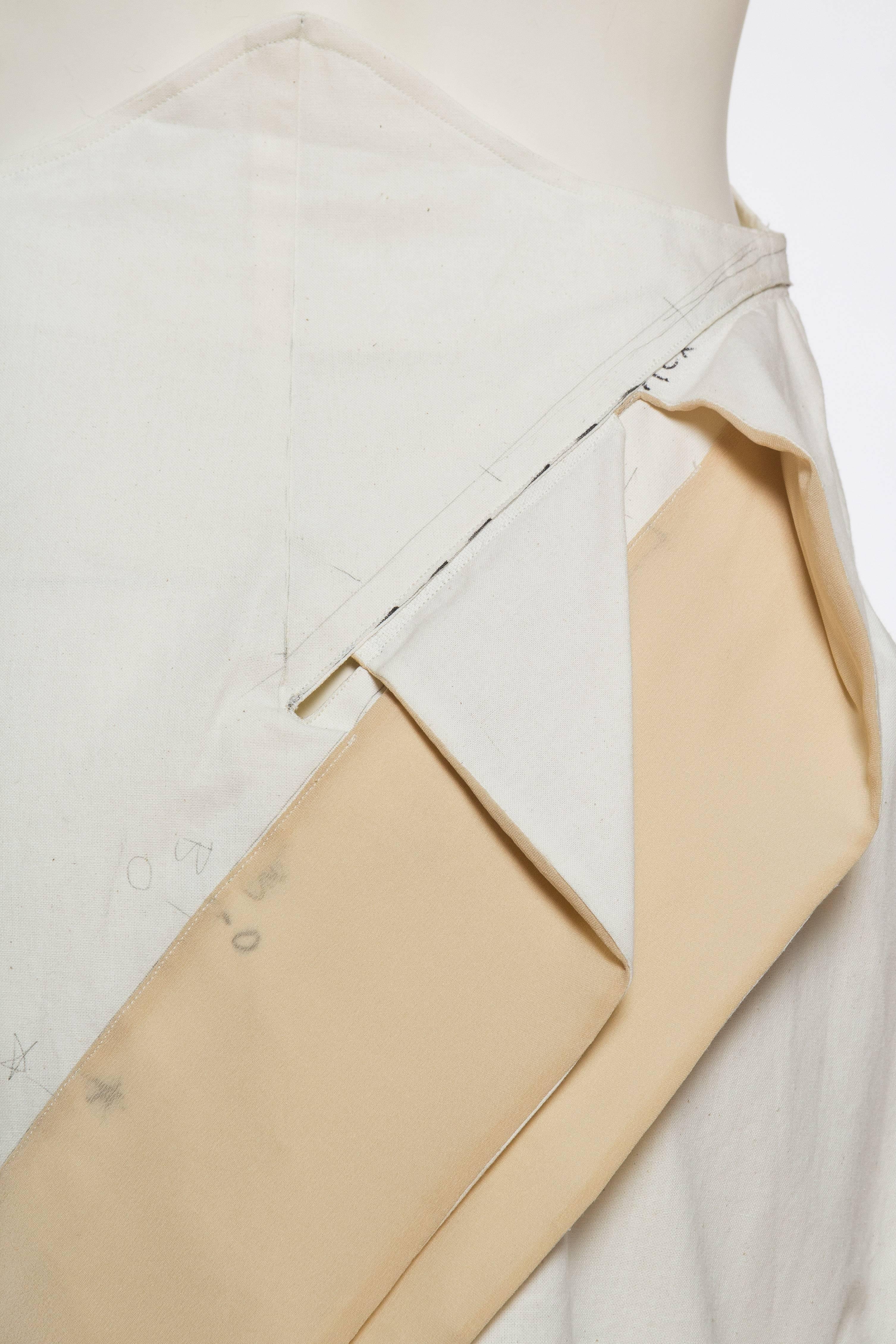 2000S JOHN GALLIANO Working Muslin Sample Skirt From Galliano's Archive For Sale 4