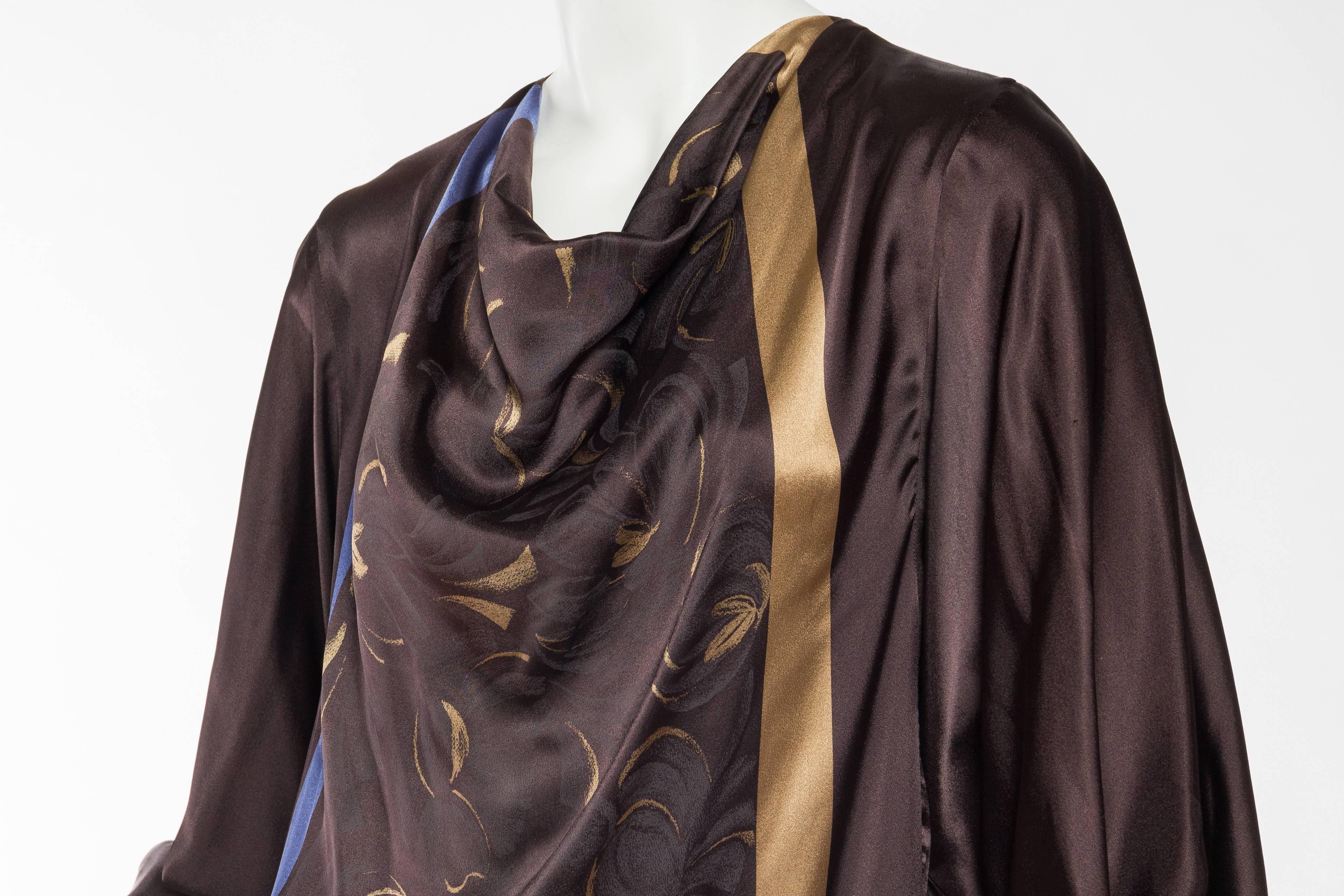 1980s Gianni Versace Satin Tunic Dress 1