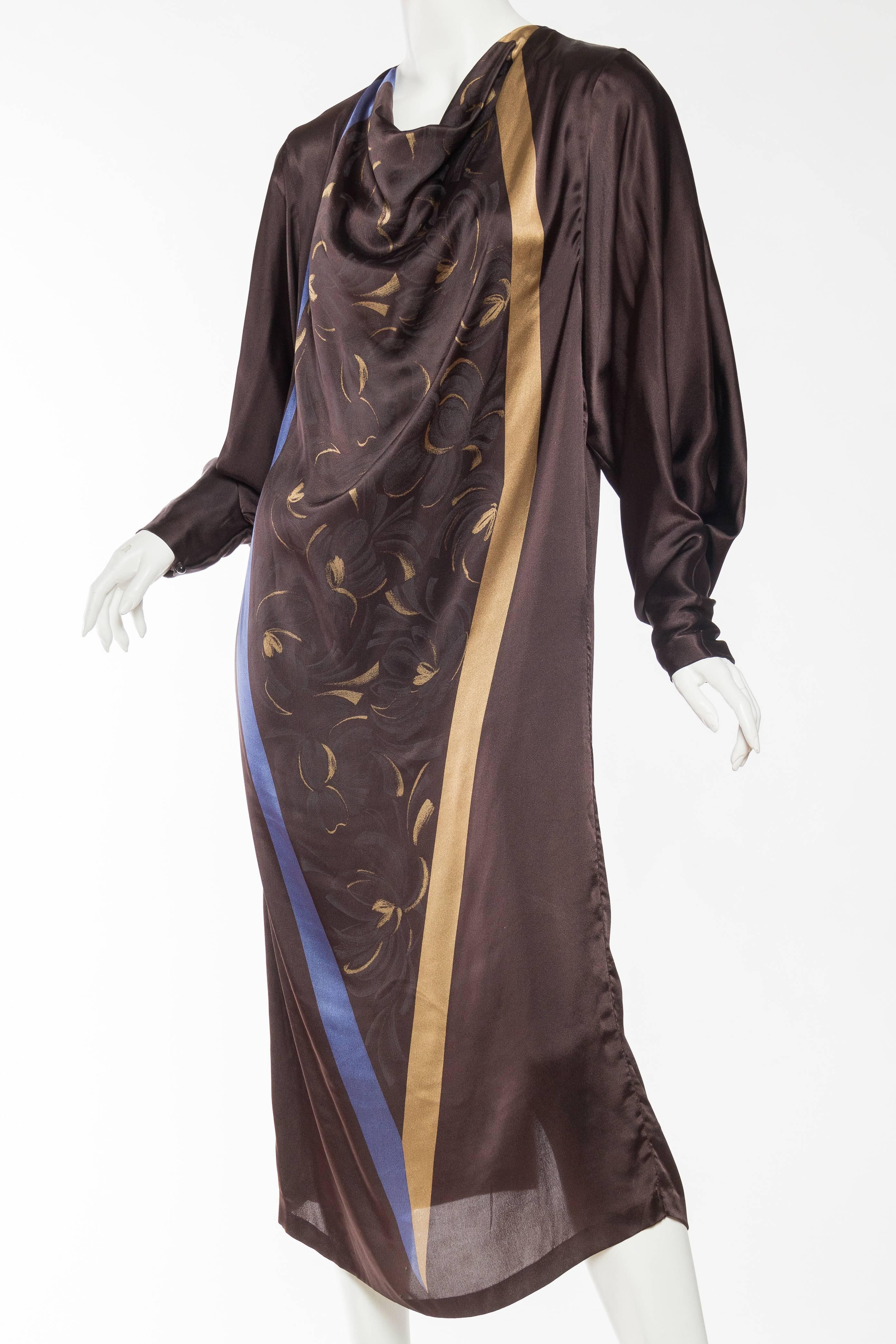 1980s Gianni Versace Satin Tunic Dress In Good Condition In New York, NY