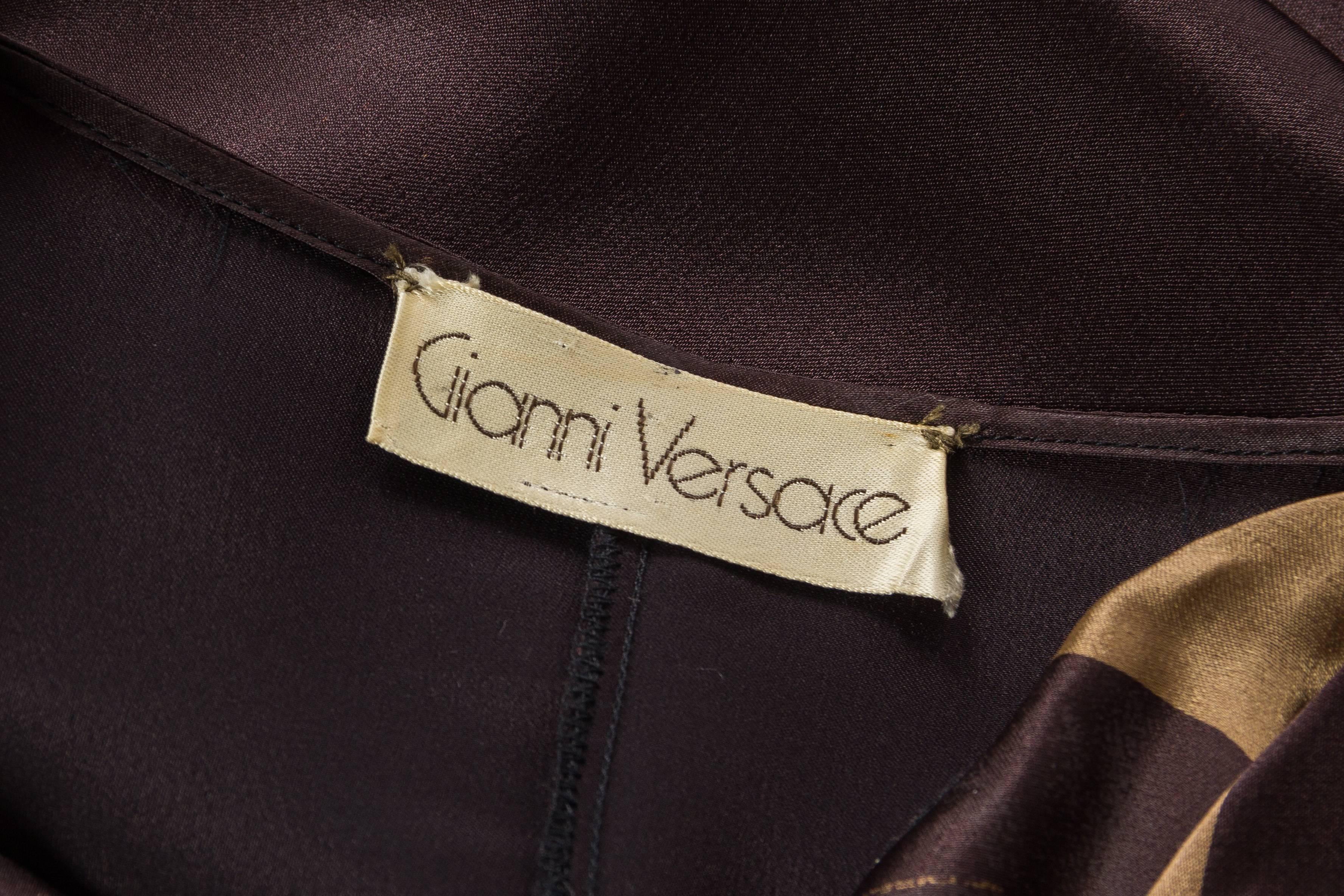 1980s Gianni Versace Satin Tunic Dress 5