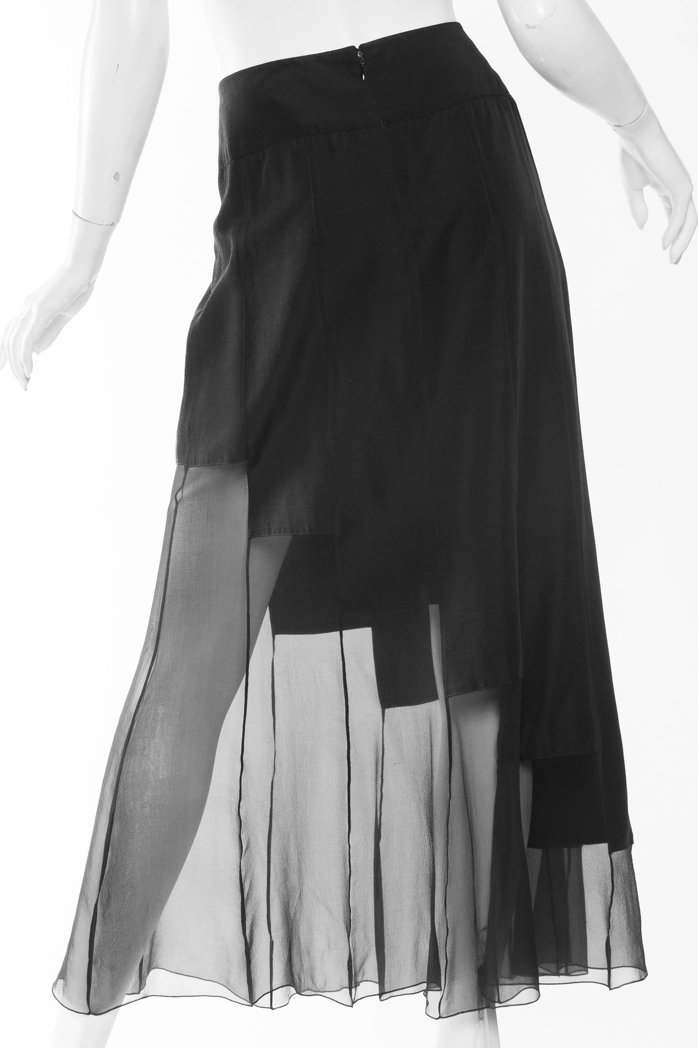 1980s Karl Lagerfeld Sheer Memphis Deco Skirt 2