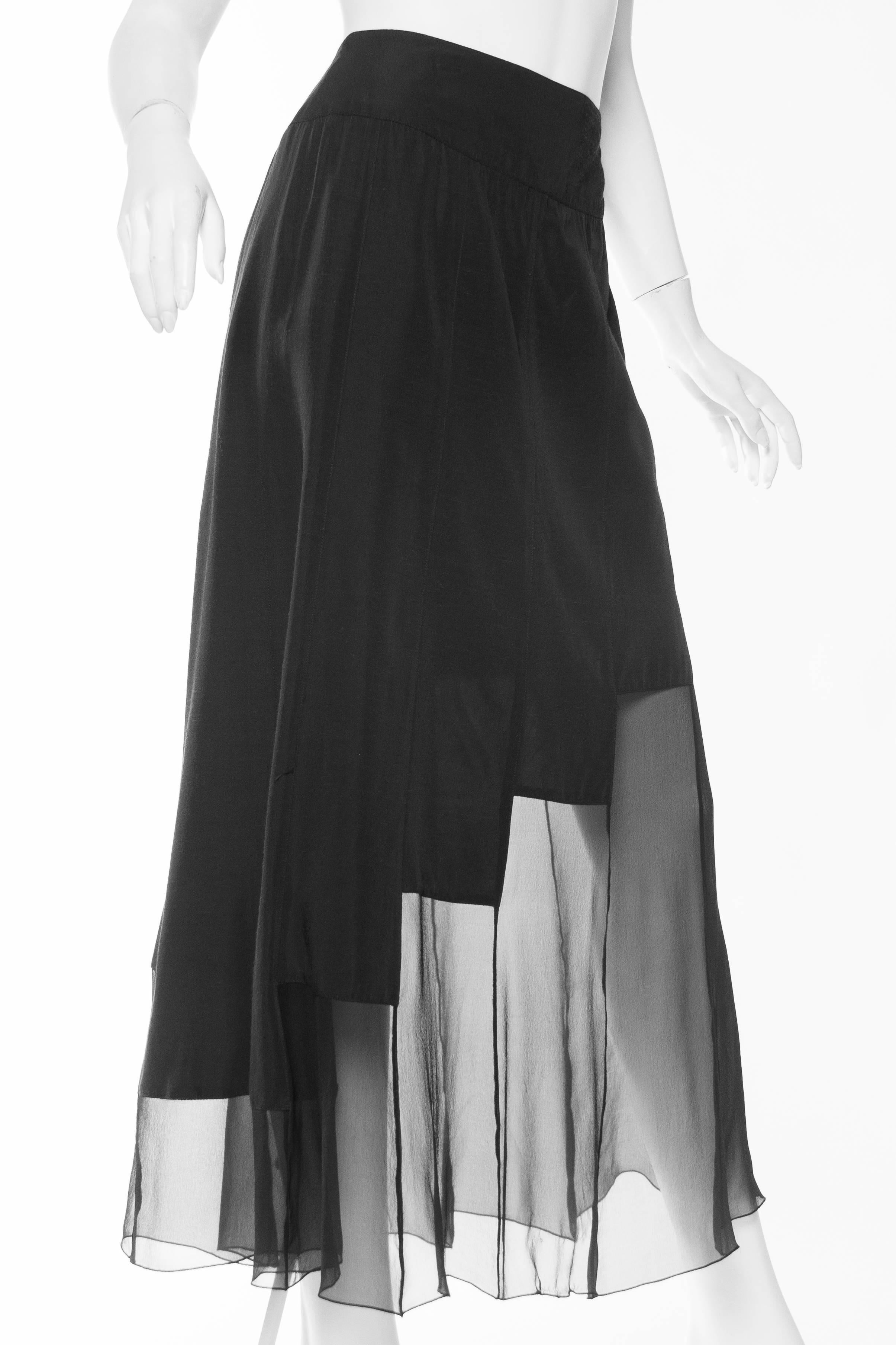 1980s Karl Lagerfeld Sheer Memphis Deco Skirt In Excellent Condition In New York, NY