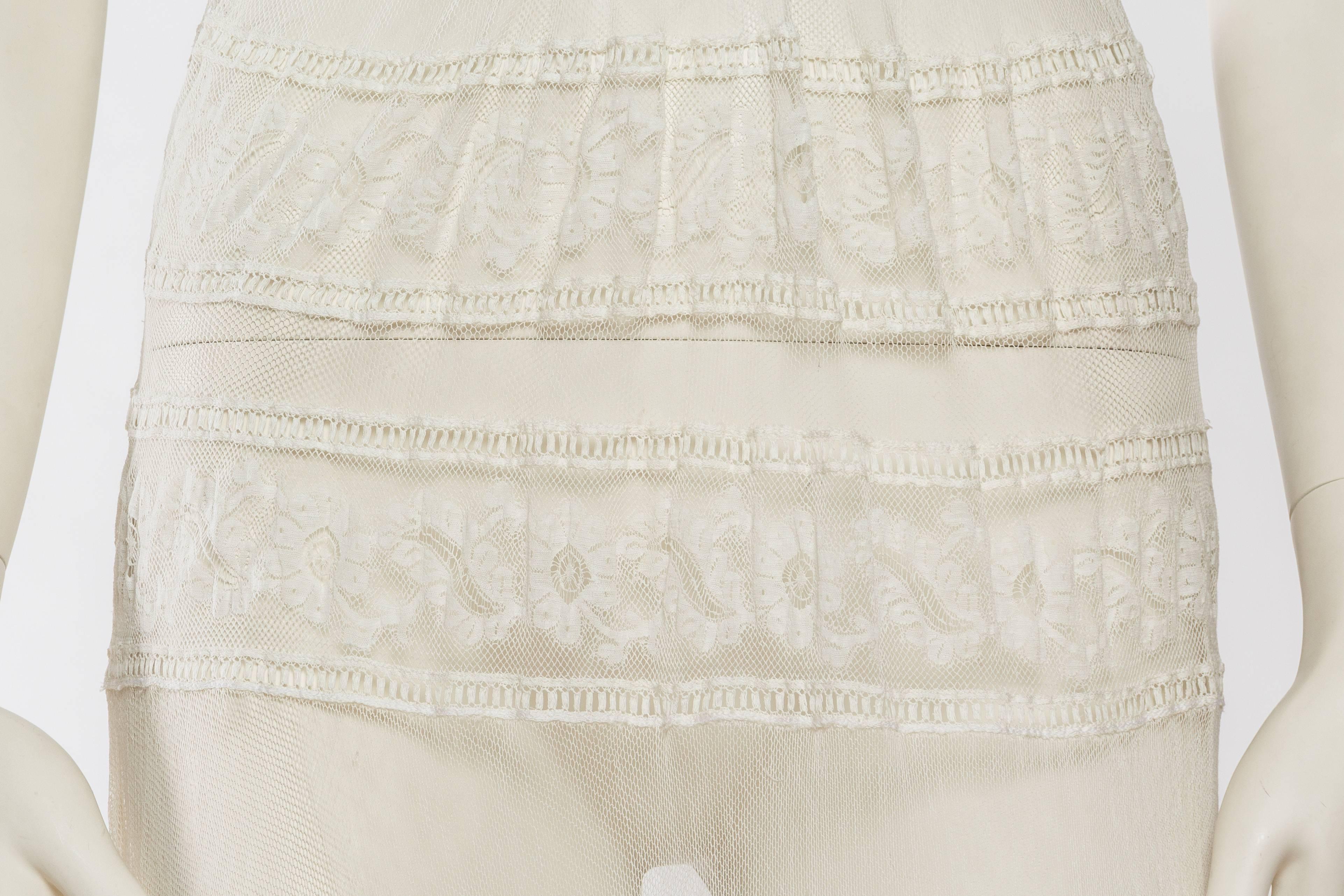 Rebuilt Victorian Net & Lace Tea Gown 4
