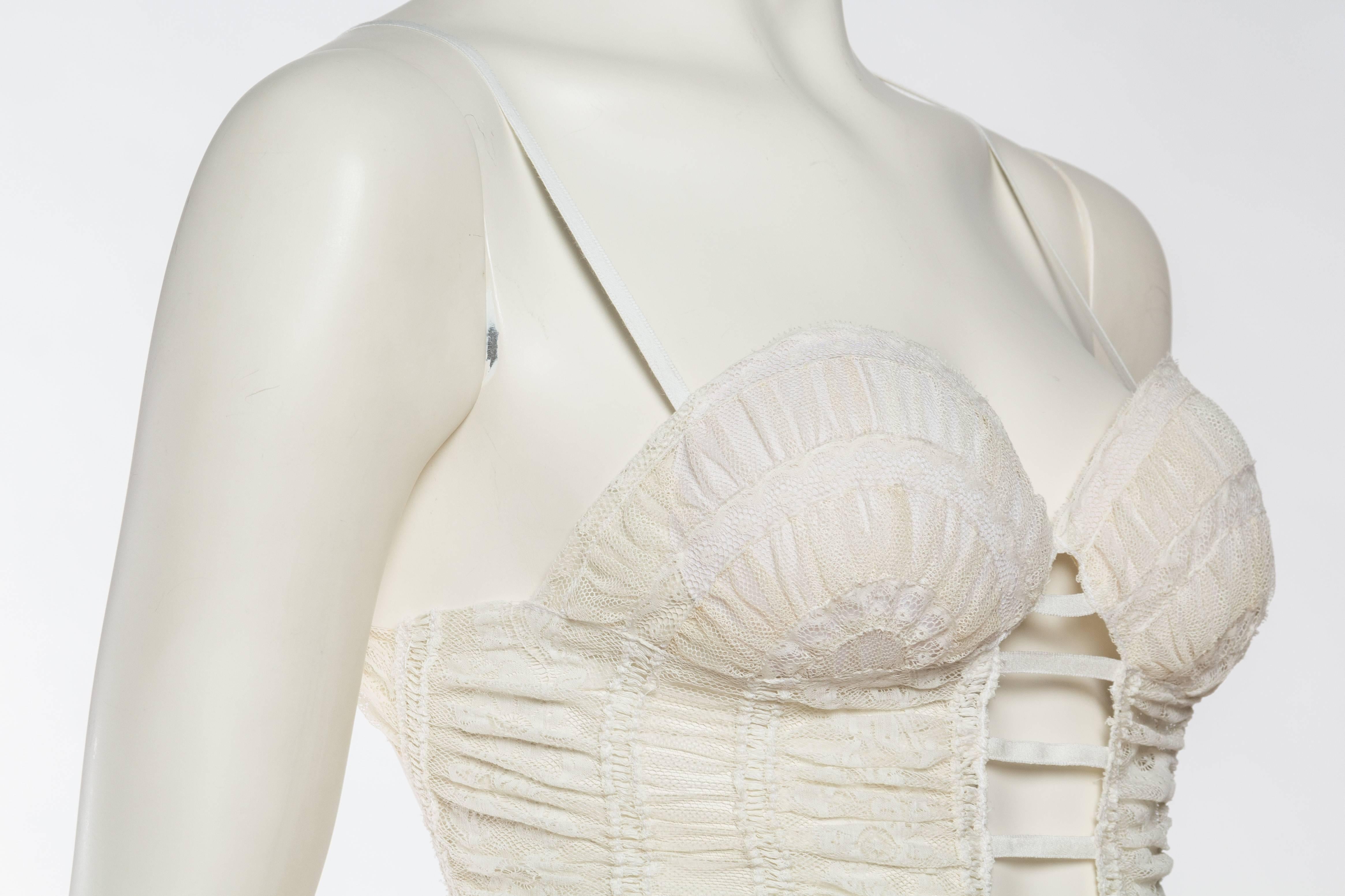 Rebuilt Victorian Net & Lace Tea Gown 1