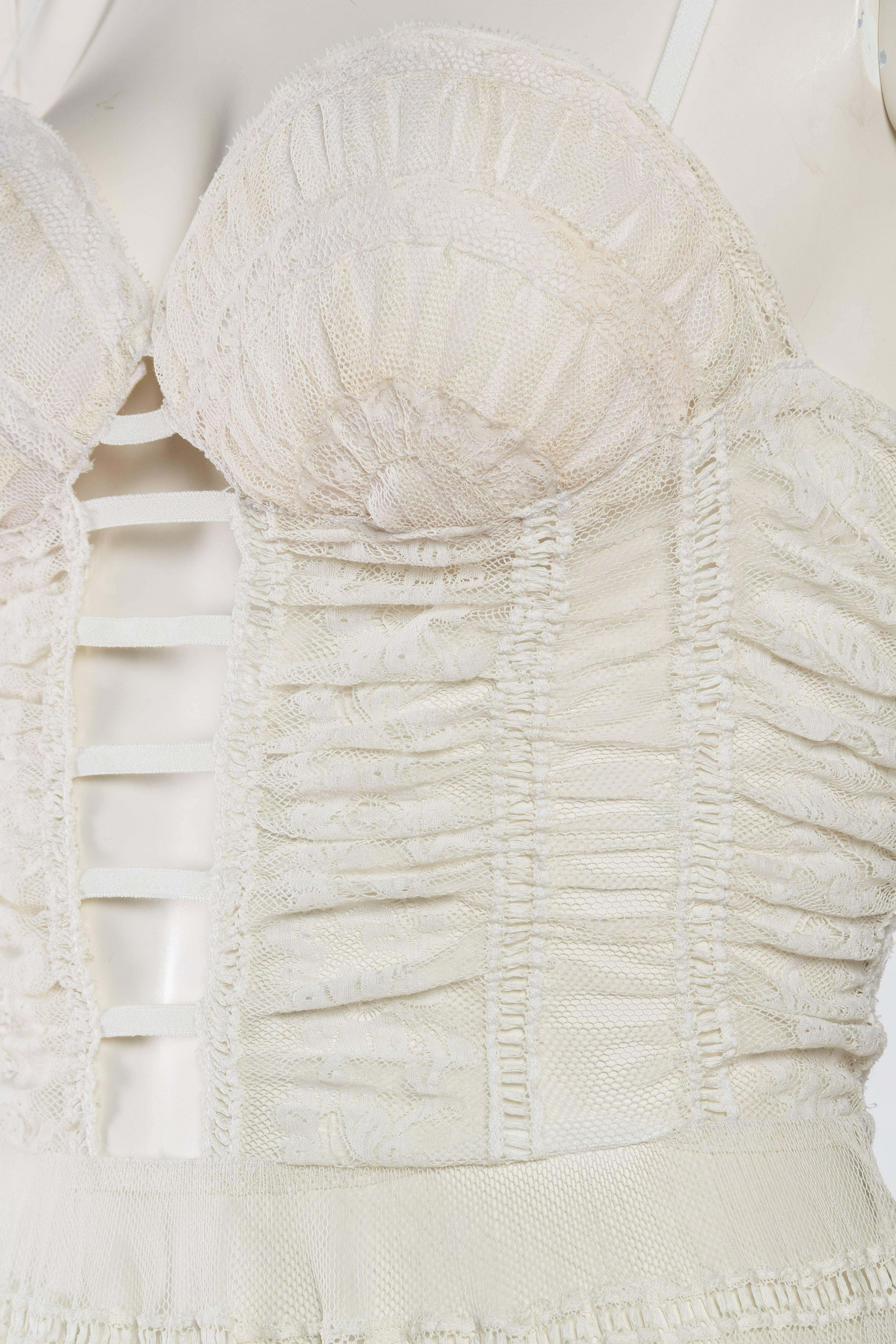 Rebuilt Victorian Net & Lace Tea Gown 2