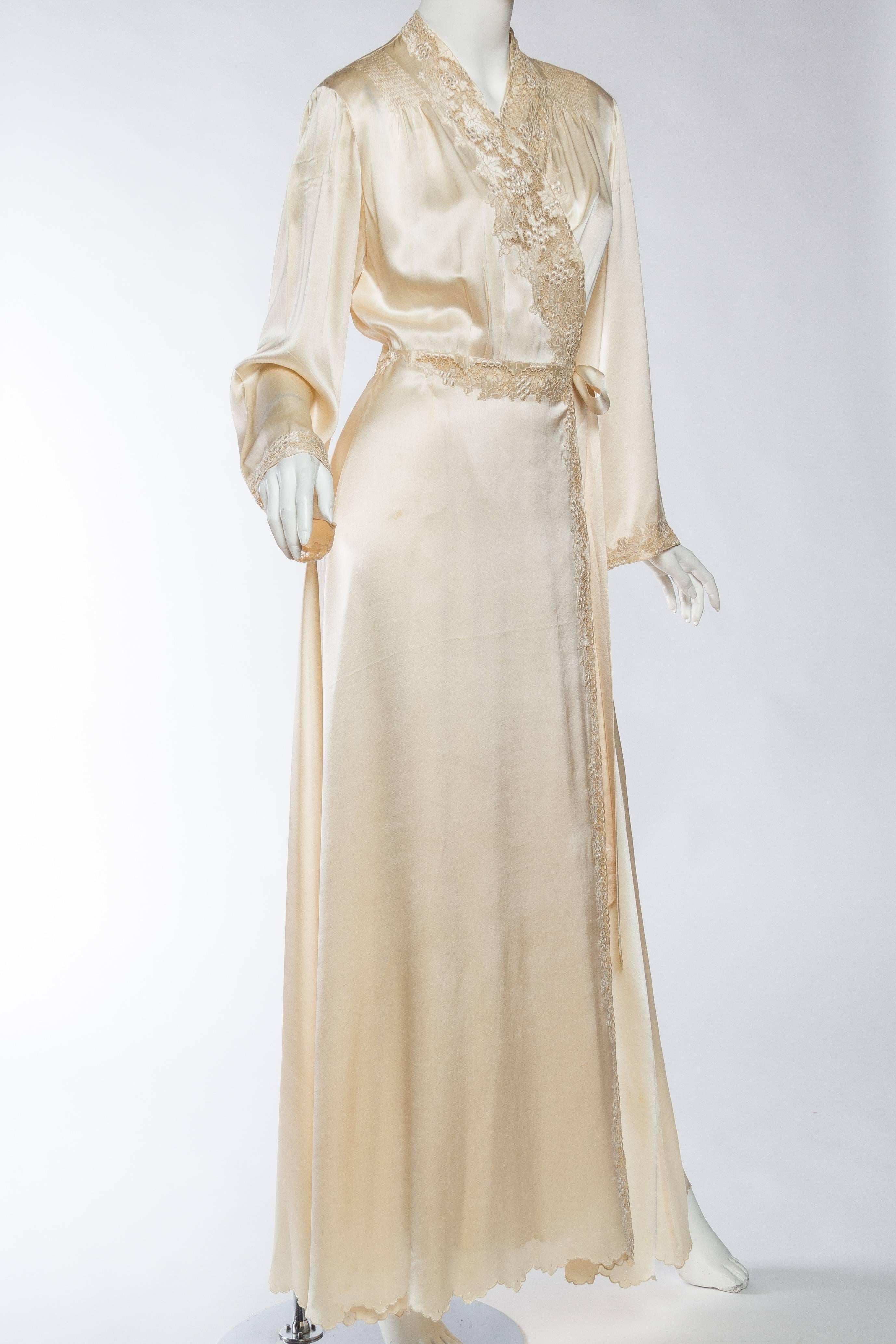 vintage silk dressing gown