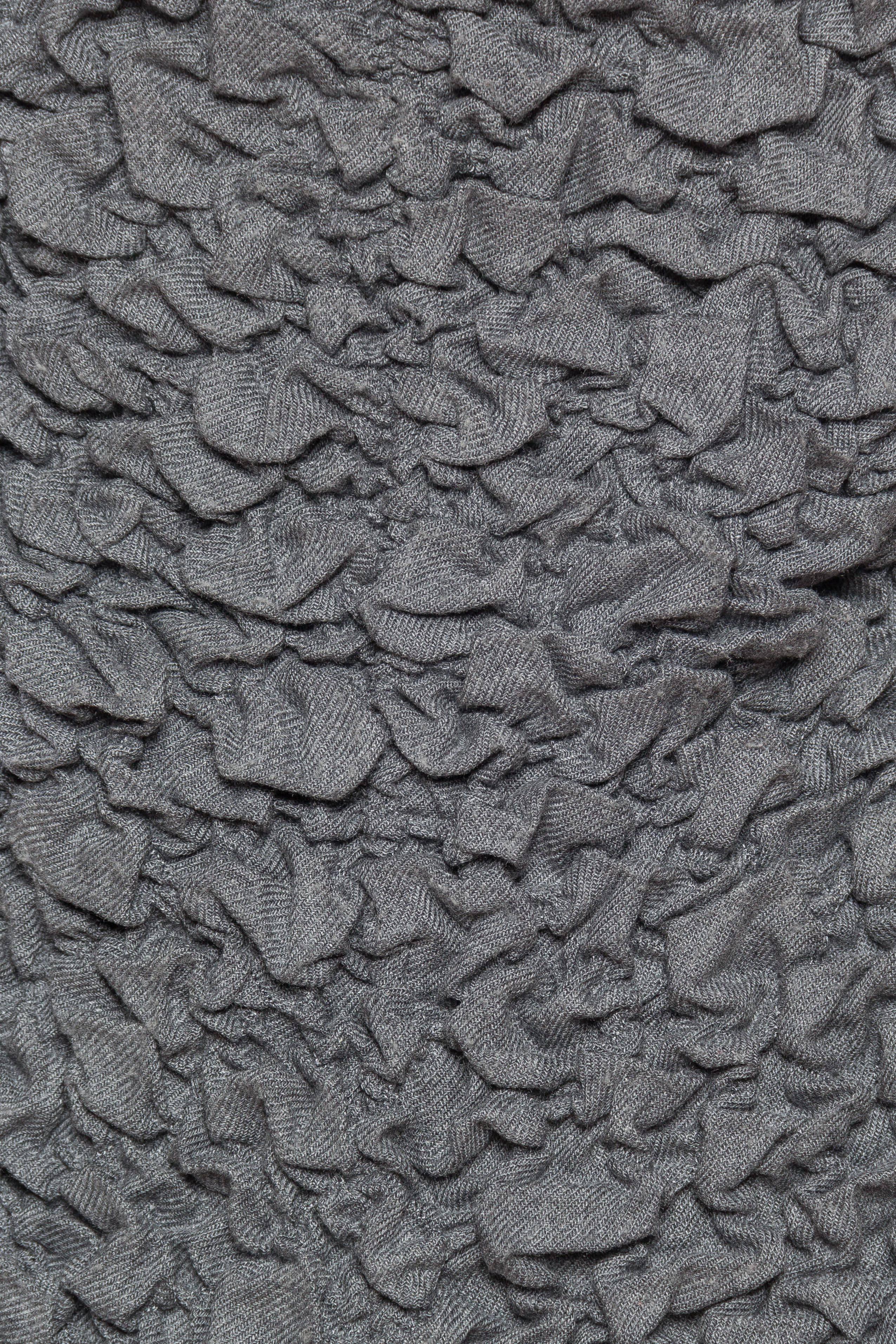 1990S ALEXANDER MCQUEEN Grey Textured Knit Top From Fall 1999 
