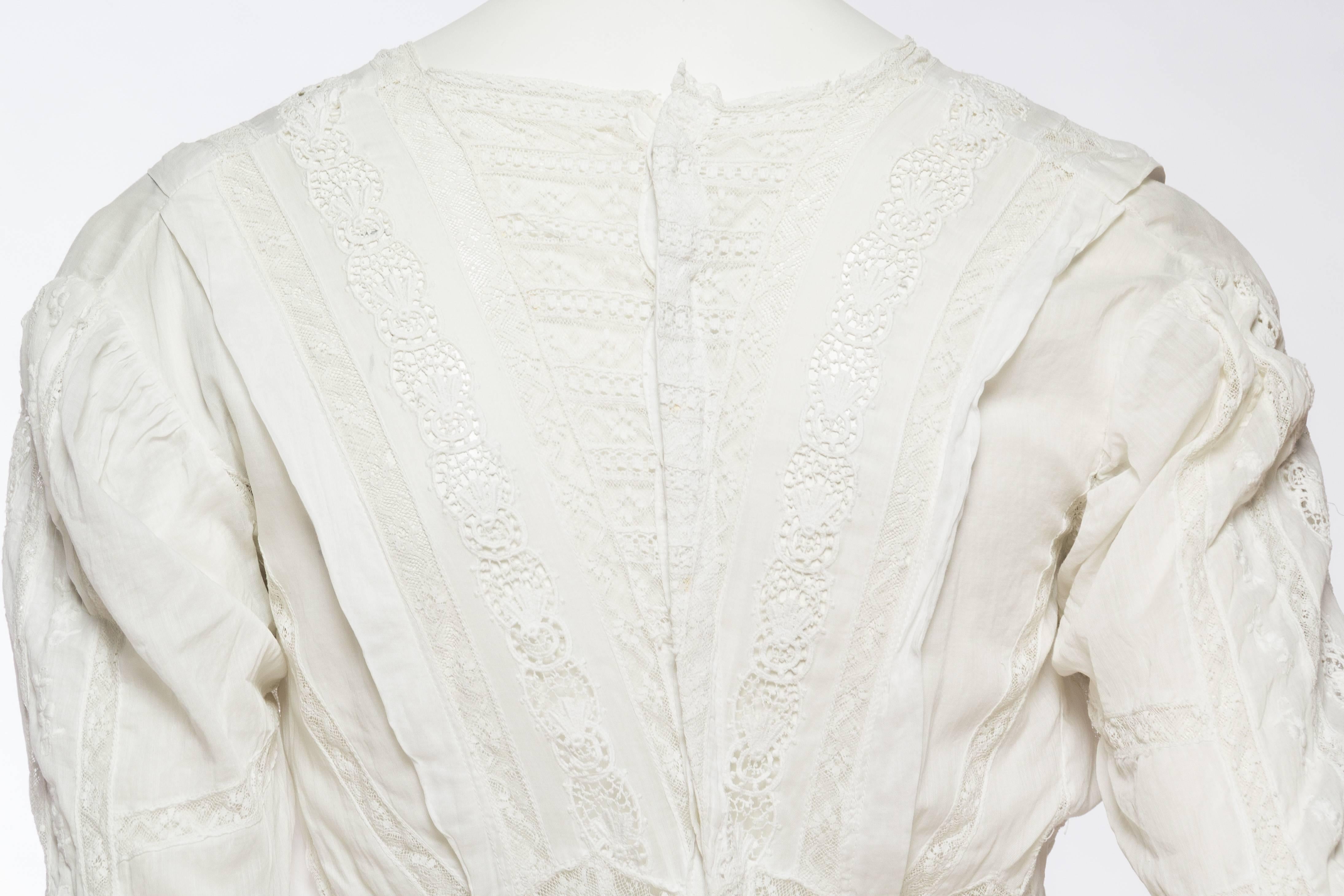 Antique Cotton and Lace Edwardian Tea Dress 2