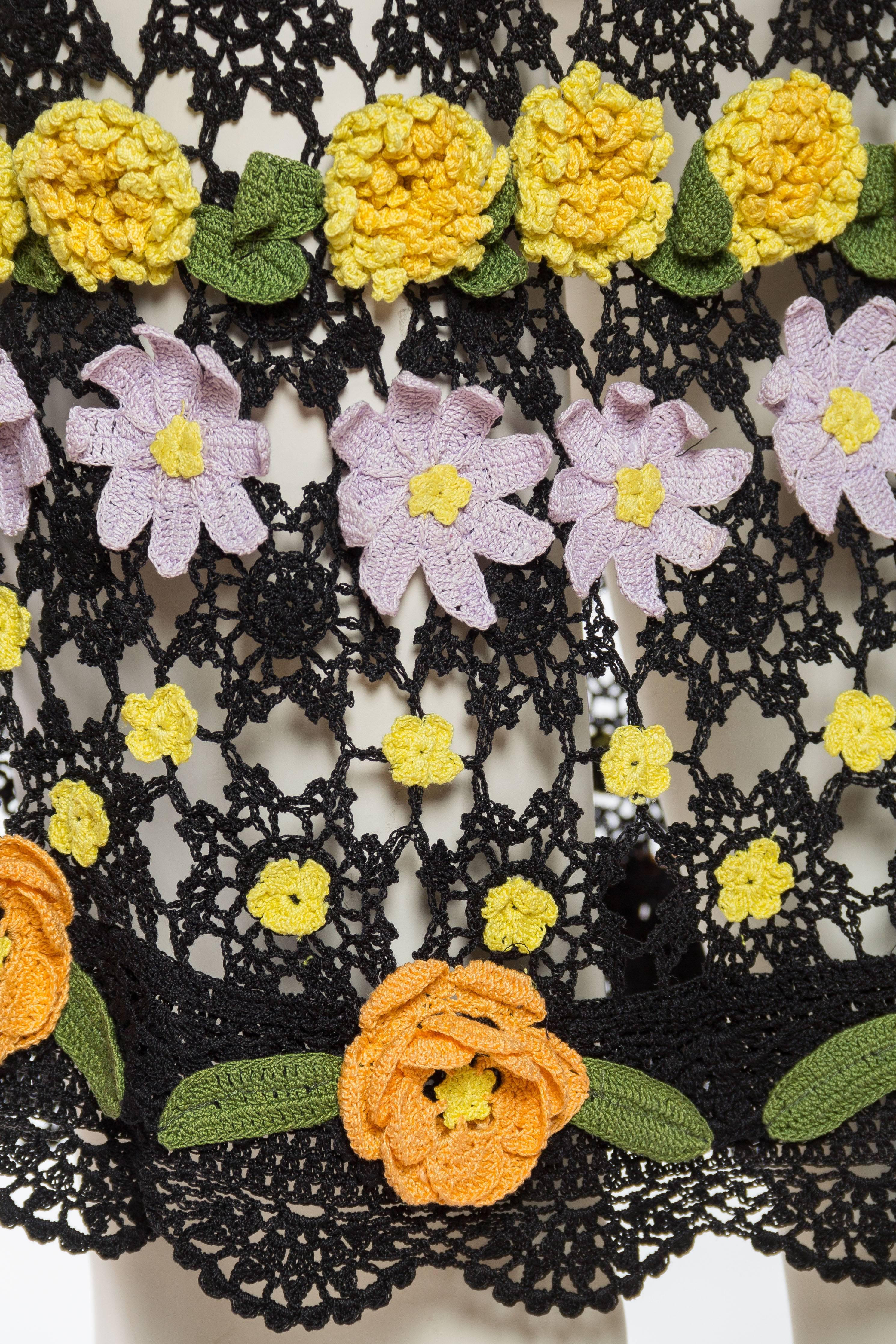 Super Cute Floral Crochet Dress 4