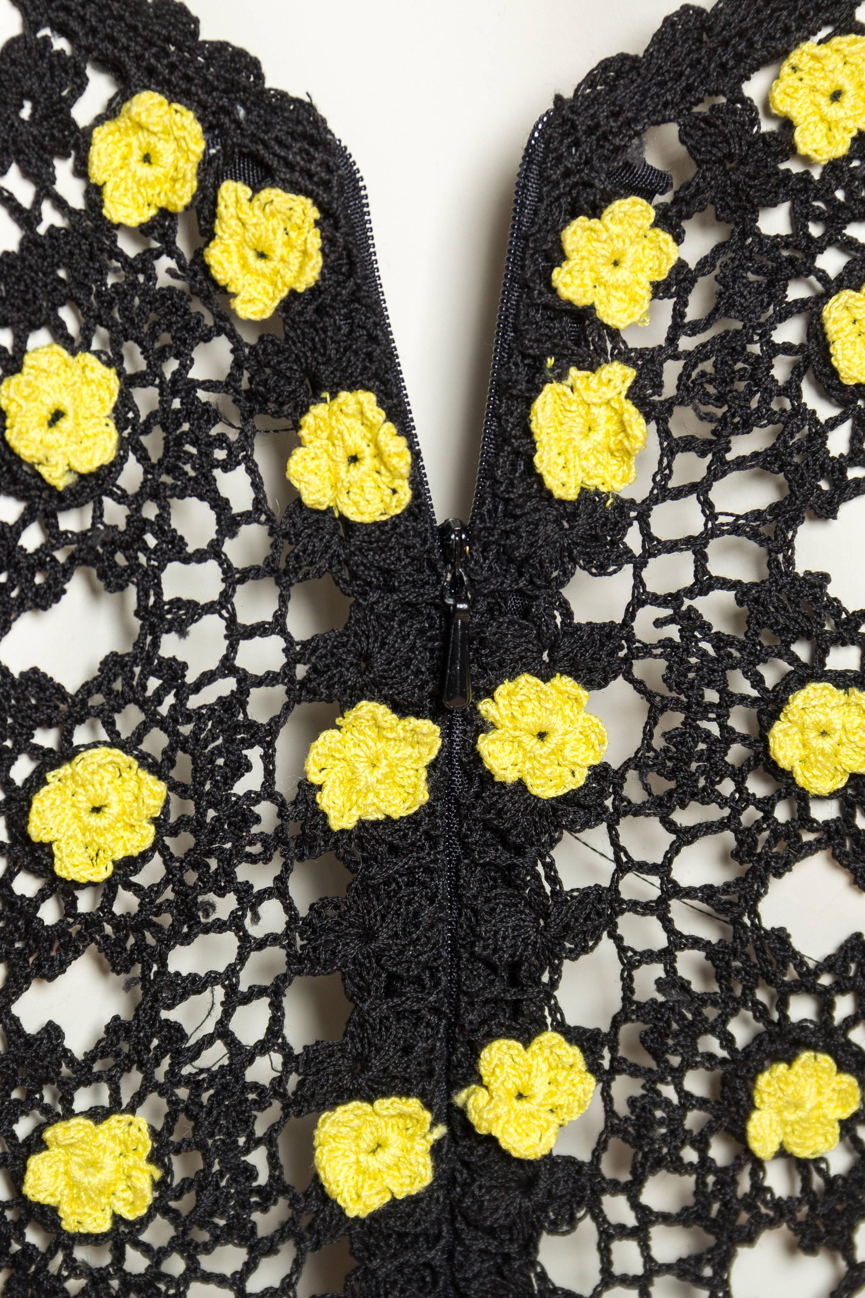 Super Cute Floral Crochet Dress 5