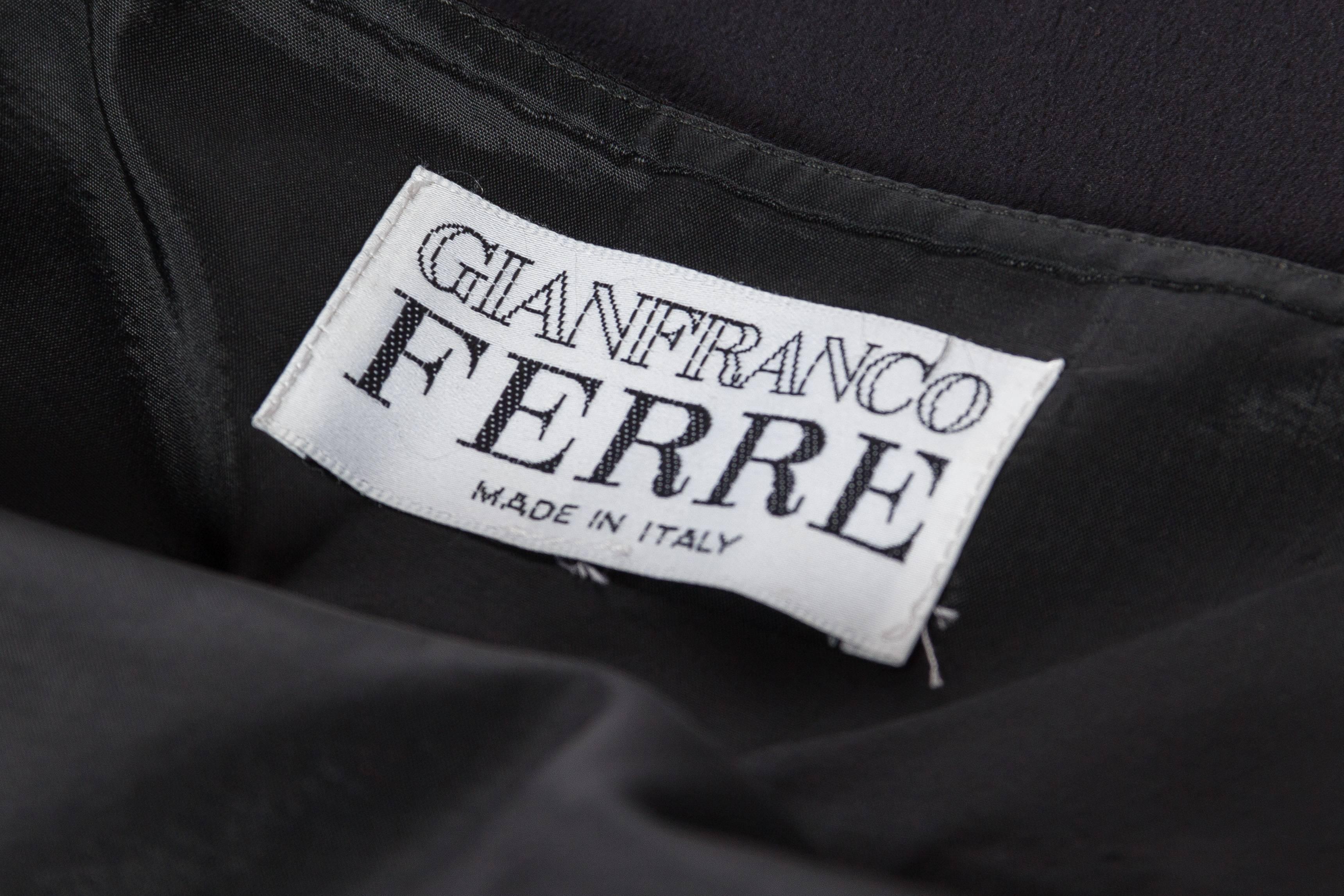 1990s Gianfranco Ferre Sheer and Velvet Gown 5