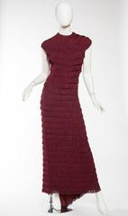 Glorious Late 1930s Fully Fringed Gown with Train
