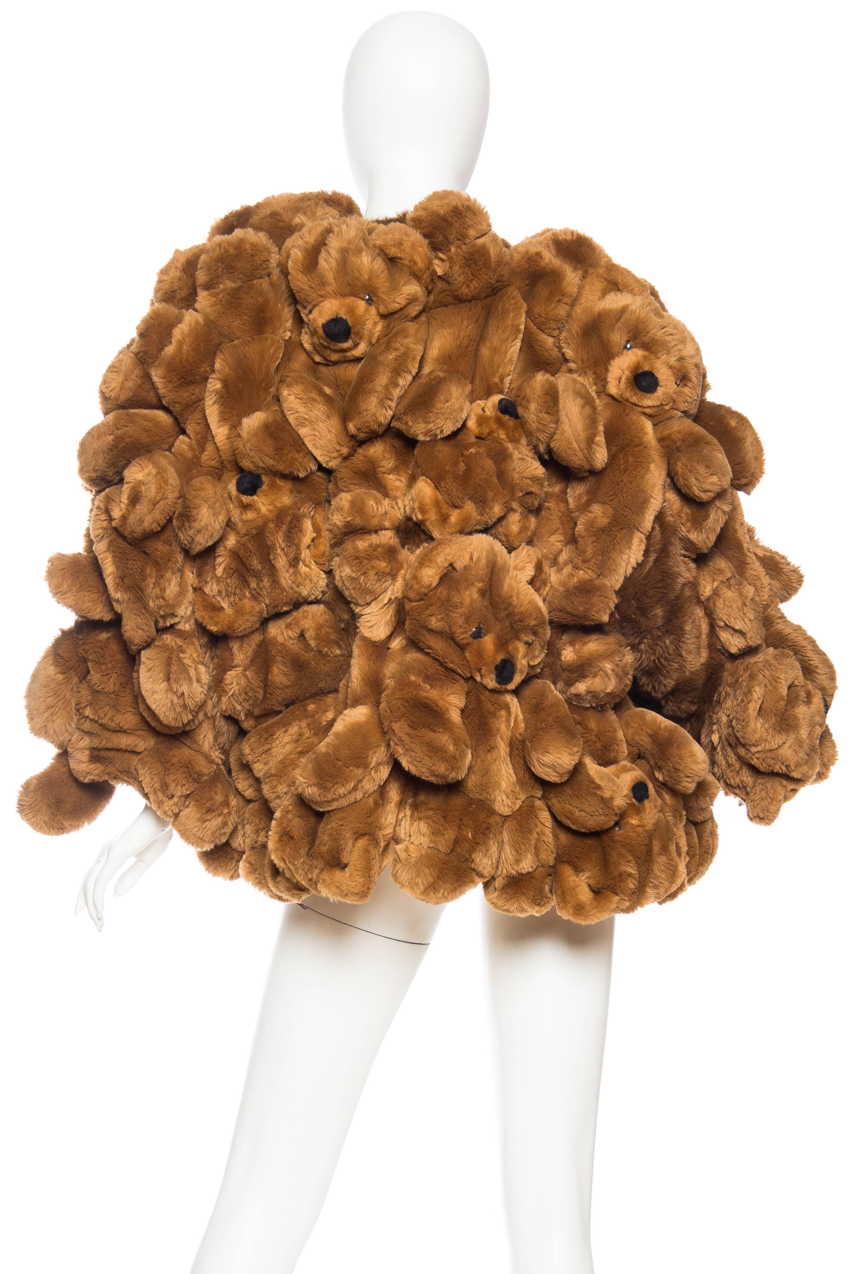 Brown 1980S JEAN CHARLES DE CASTELBAJAC Teddy Bear Coat For Sale