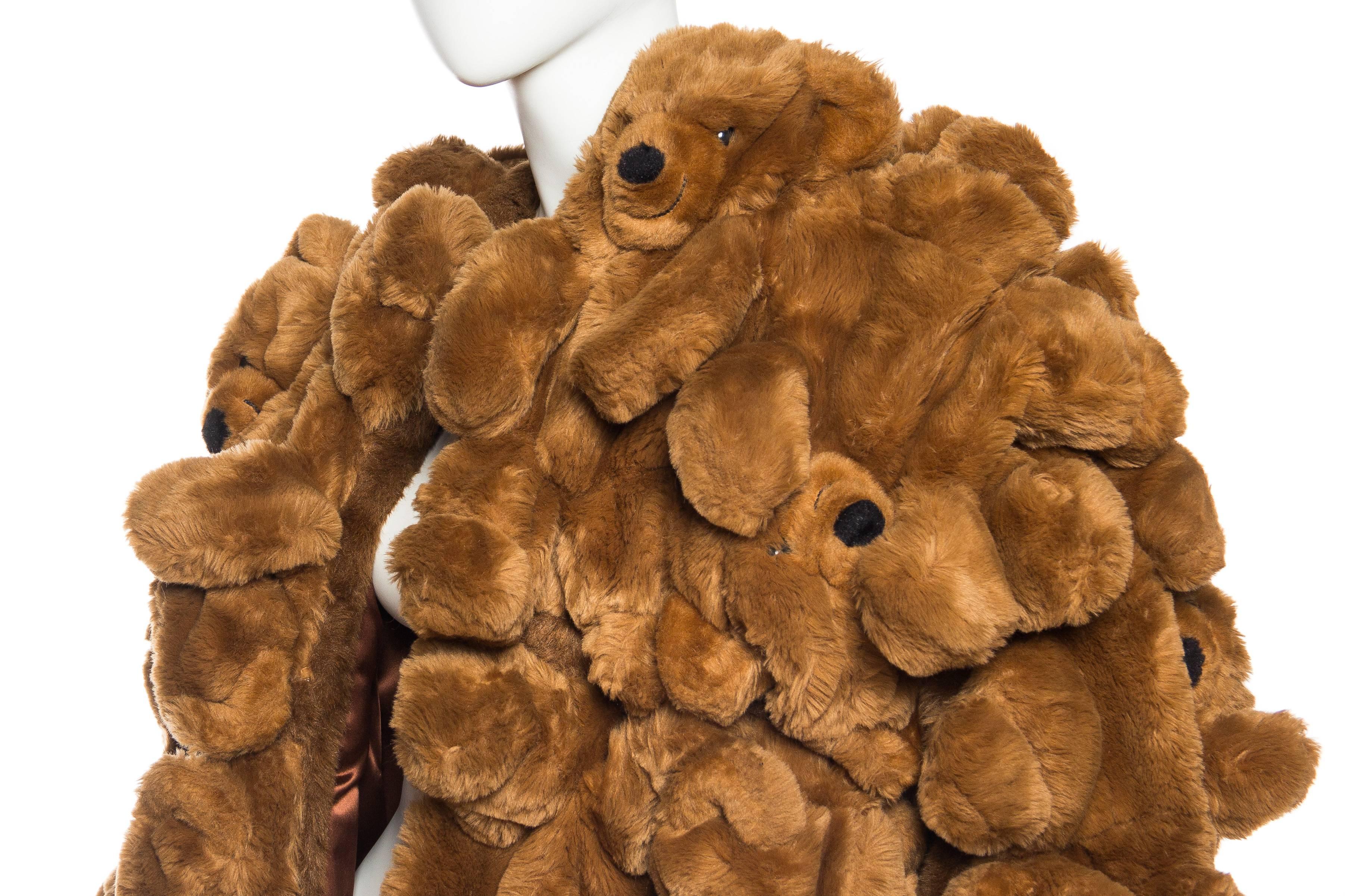1980S JEAN CHARLES DE CASTELBAJAC Teddy Bear Coat In Excellent Condition For Sale In New York, NY