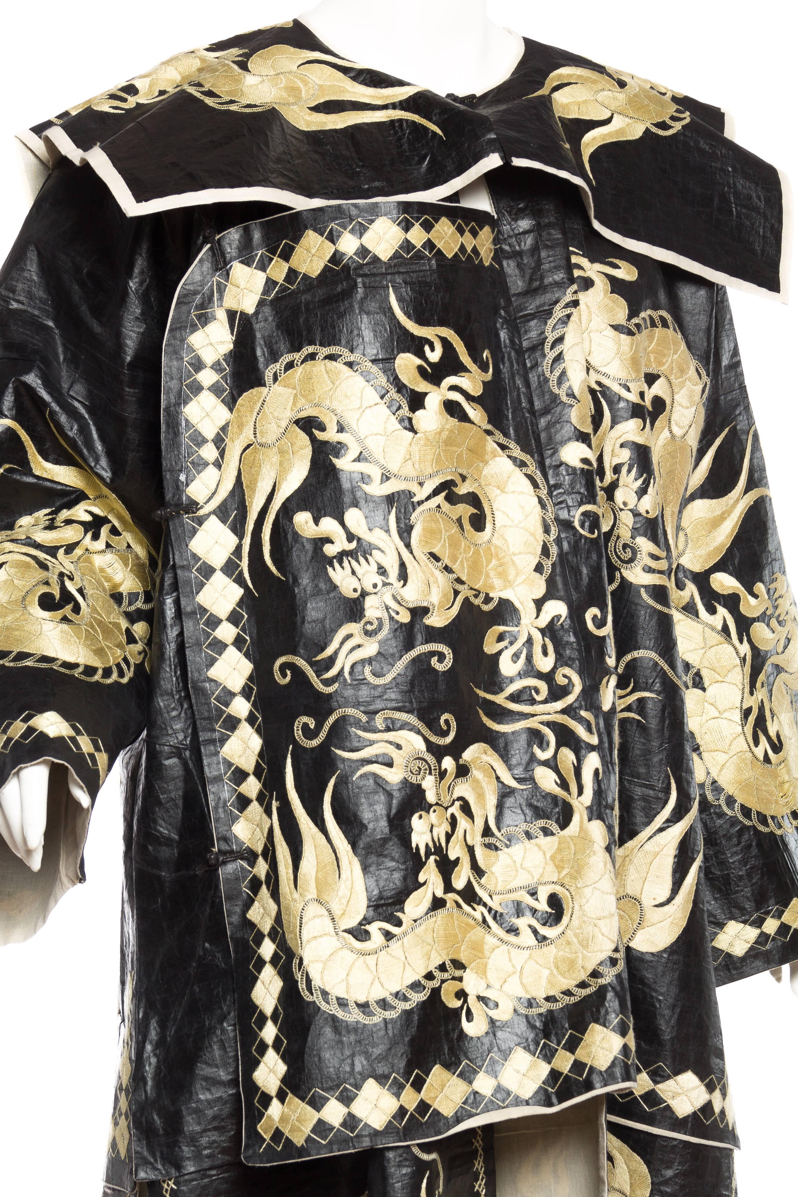 Kimono Style Embroidered Chinese Dragon Coat  2