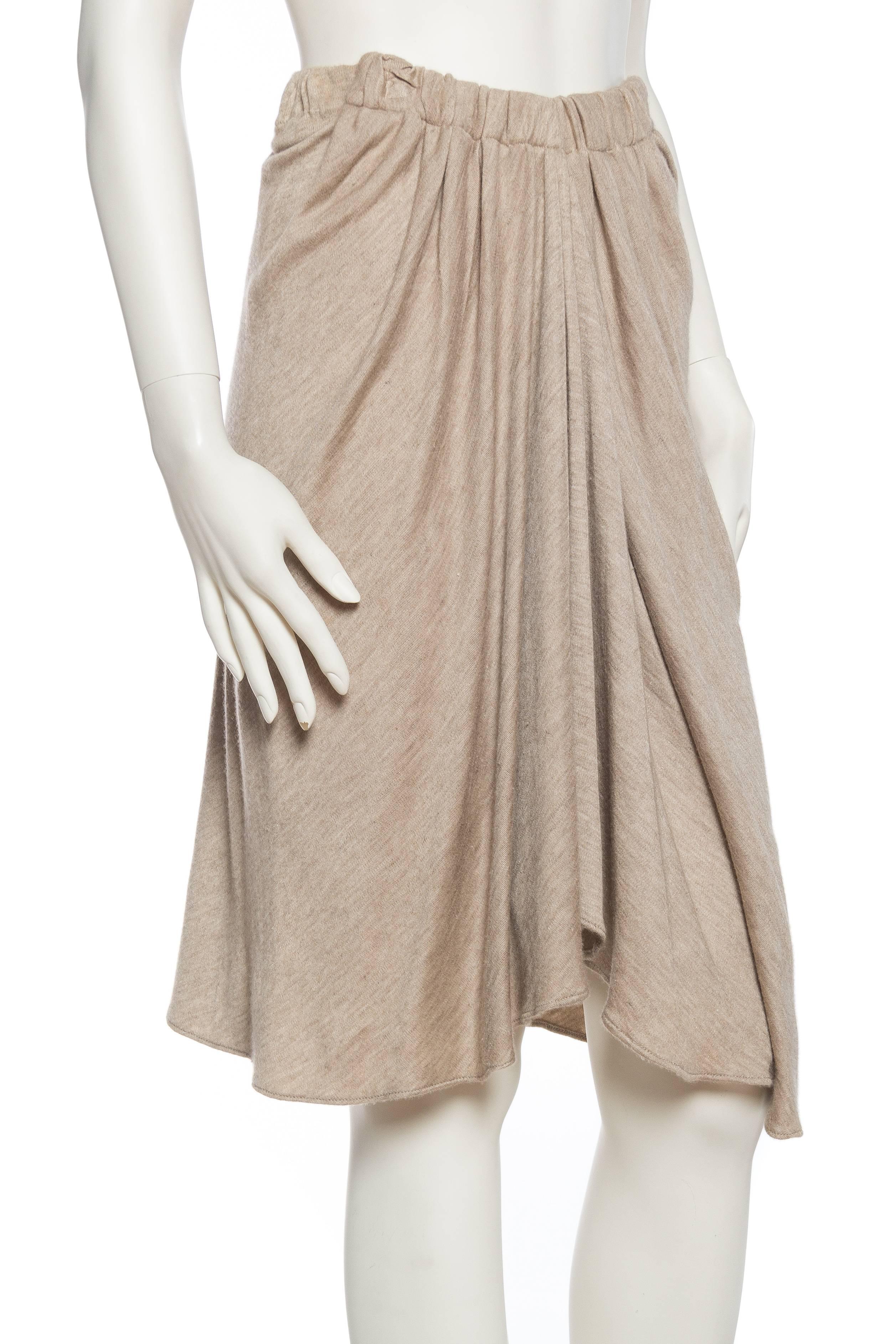 Donna Karan Draped Cashmere Skirt In Excellent Condition In New York, NY