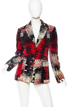1970s Printed Velvet Blazer