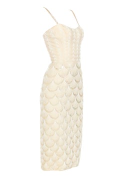 1950s Fontana Couture Beaded White Dress