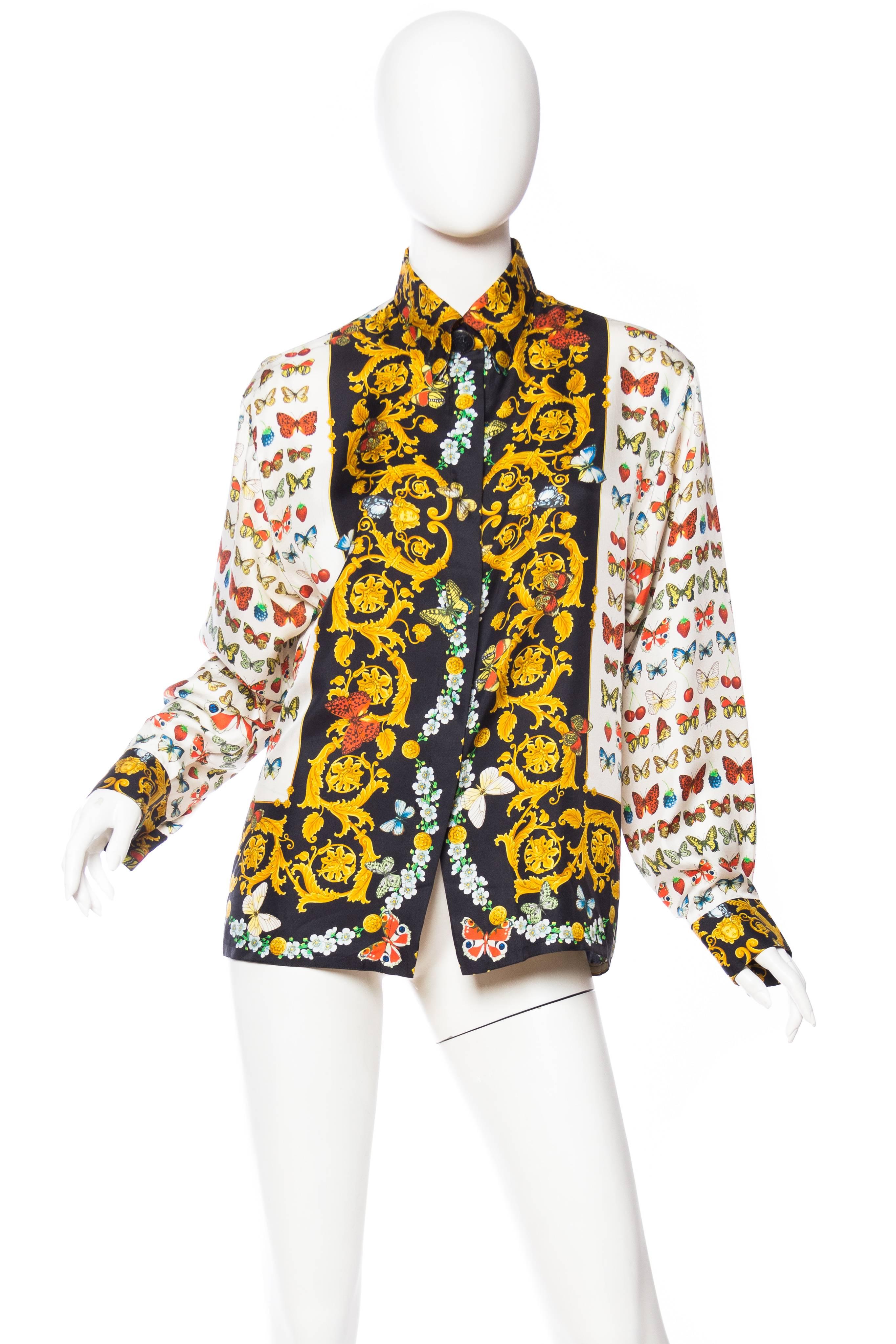 versace butterfly shirt