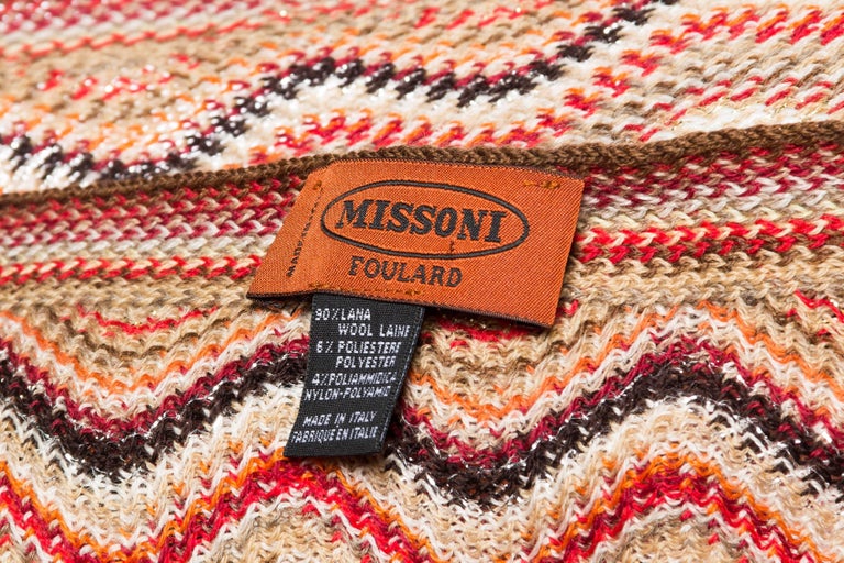 Missoni Iconic Zig-Zag Knit Shawl at 1stDibs | missoni foulard
