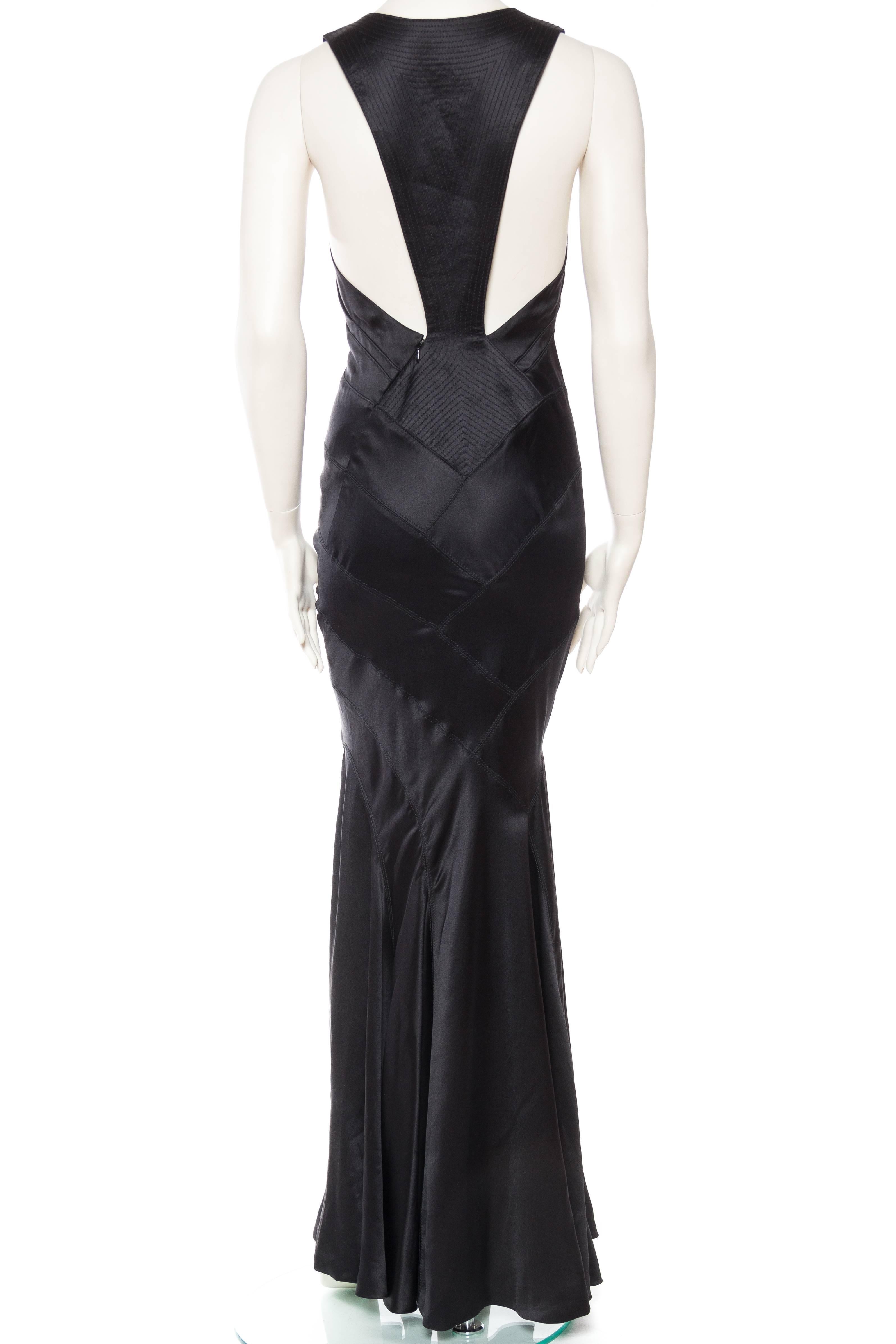 Women's 1990s Va-Va-Voom Gianni Versace Satin Bias Gown