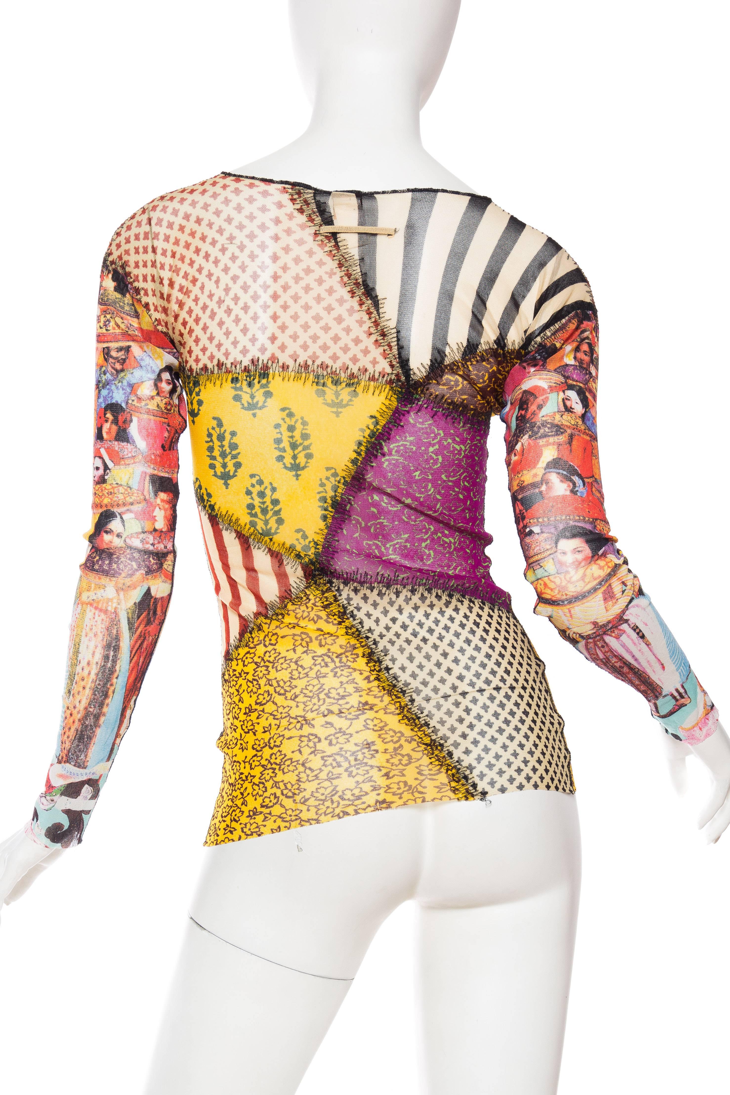 mesh patchwork top