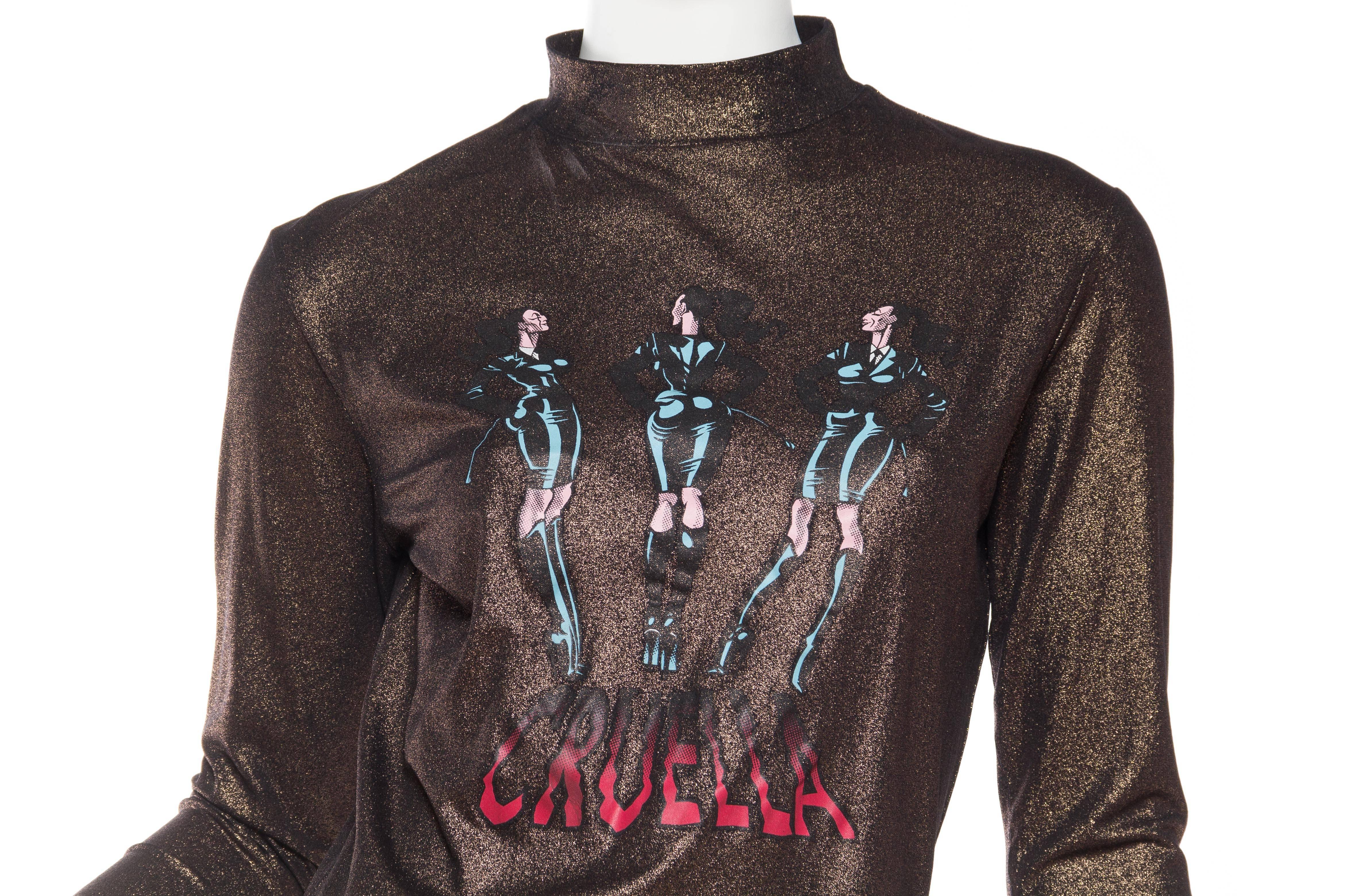 1990 JEAN PAUL GAULTIER Nylon, Spandex Gold 