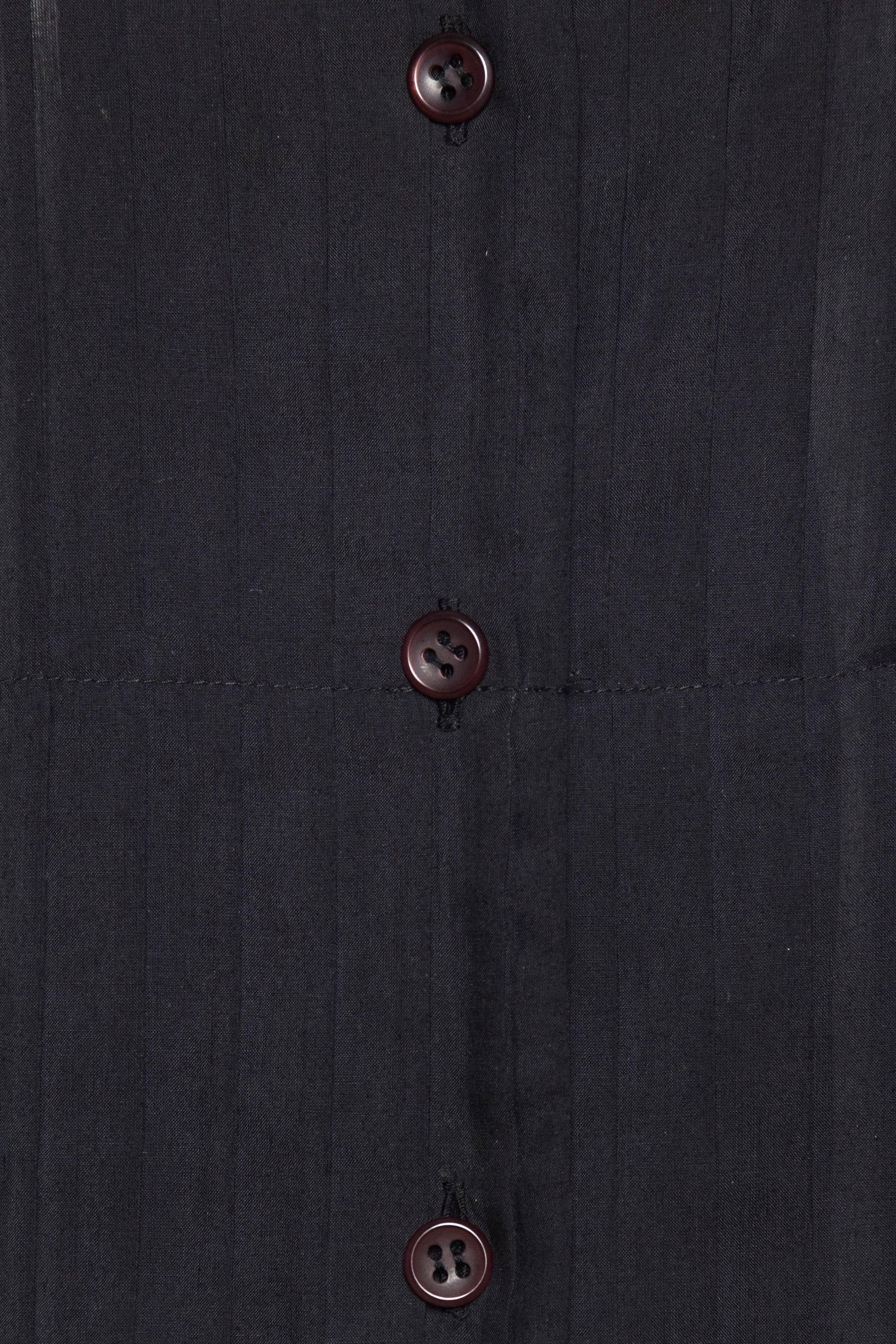Issey Miyake - Chemisier plissé en polyester noir, des années 1990 en vente 5