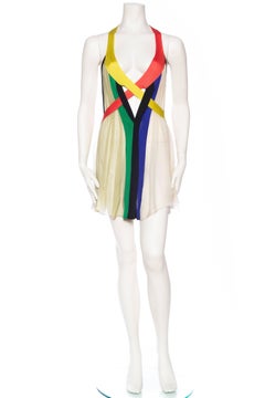 Jean Paul Gaultier Sheer Rainbow Strap Dress