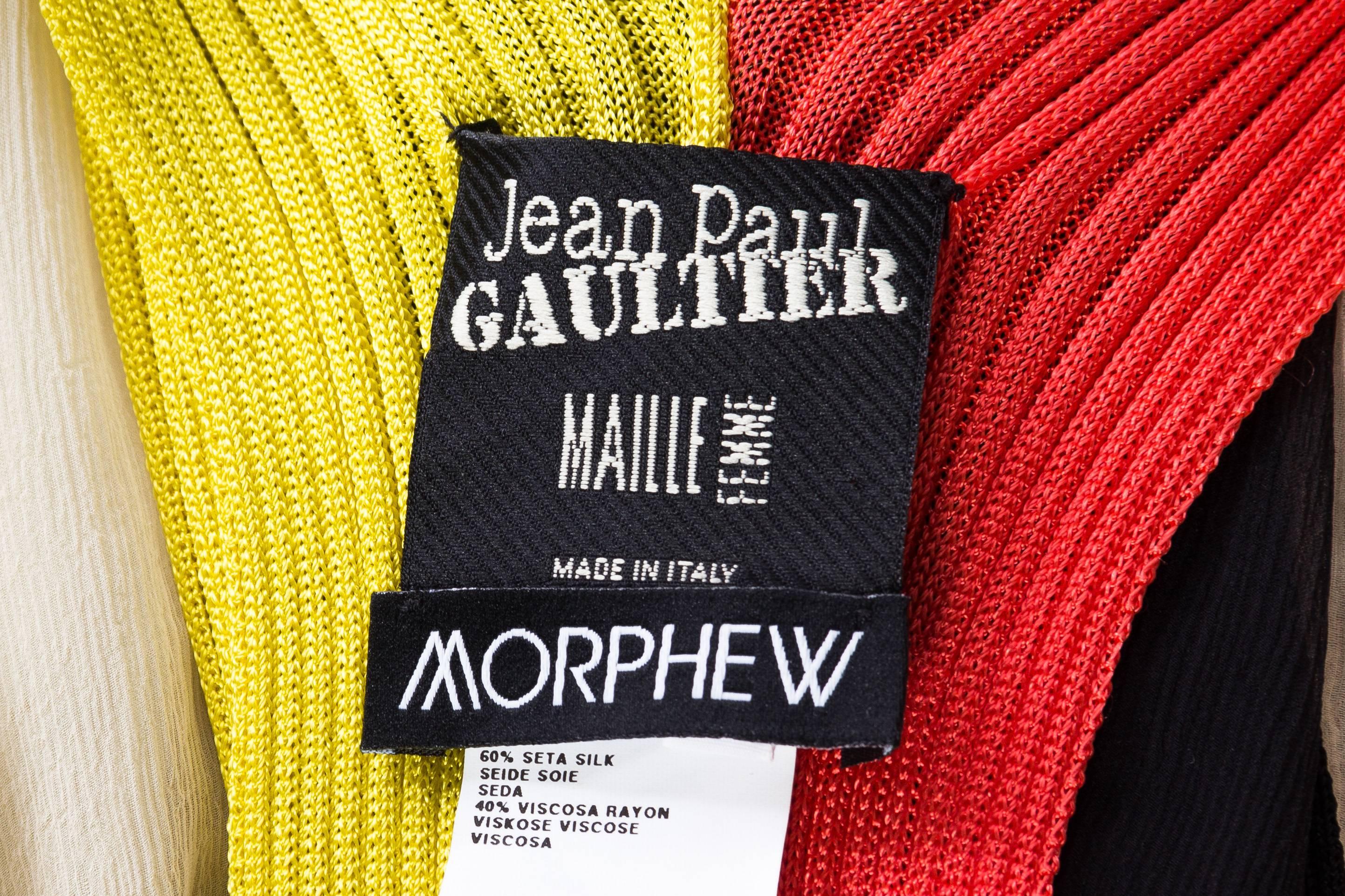 Jean Paul Gaultier Sheer Rainbow Strap Dress 5