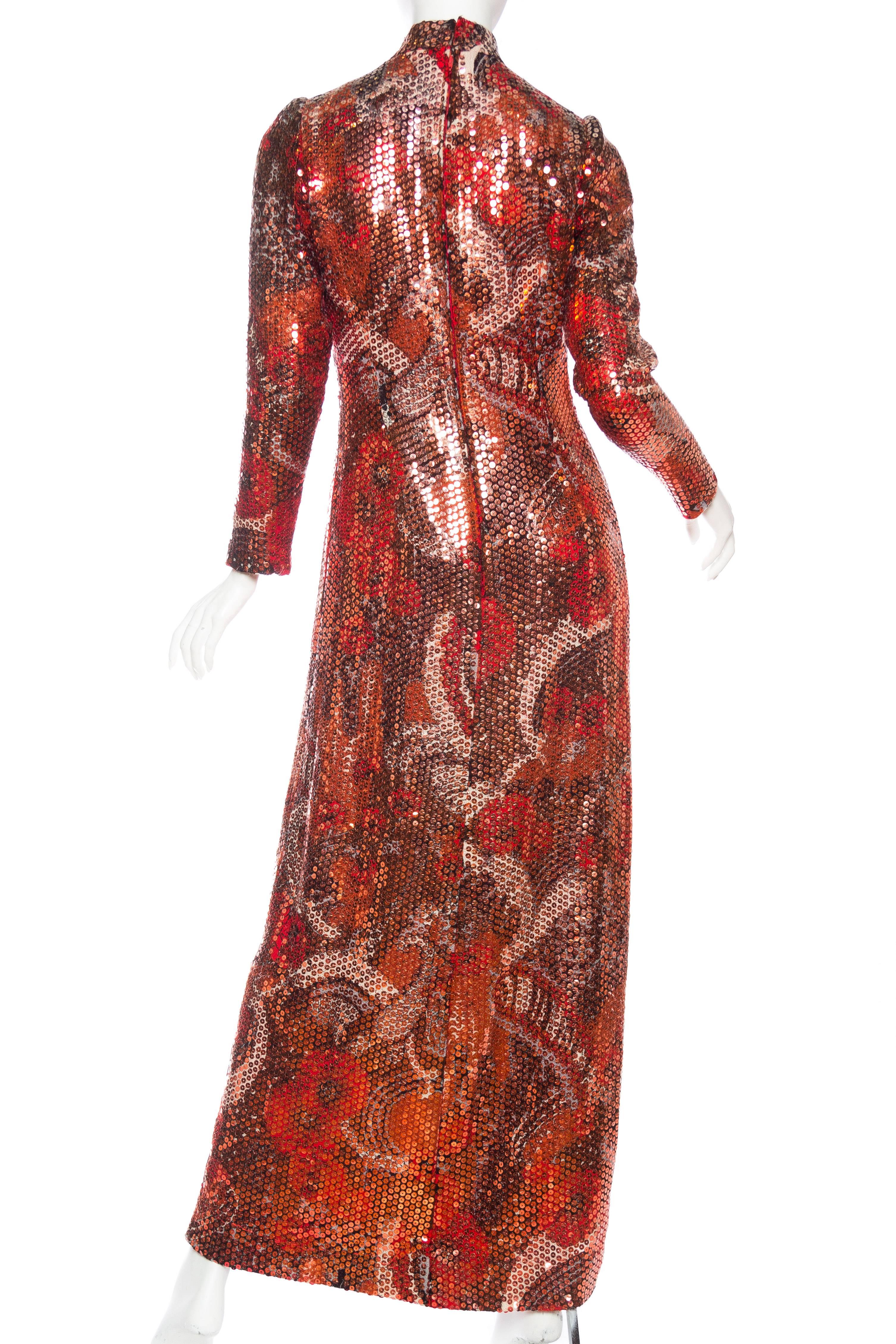 Women's Late 1960s Sequined Sleeved Gown