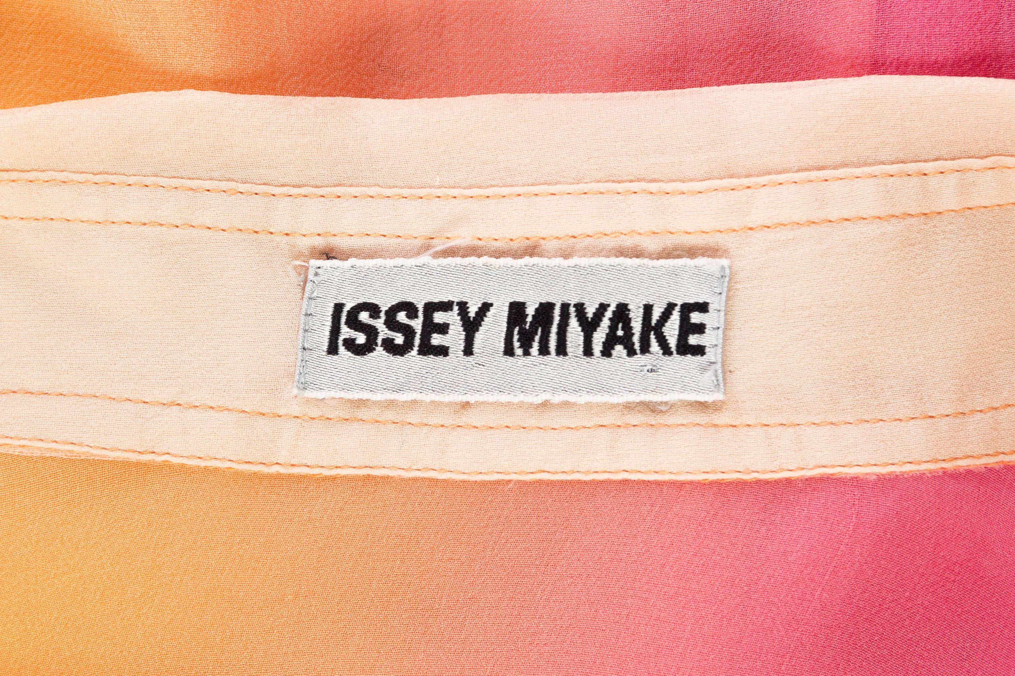 Issey Miyake Ombré Chiffon Shirt Dress 6
