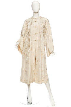 Antike edwardianische handbestickte chinesische Jacke