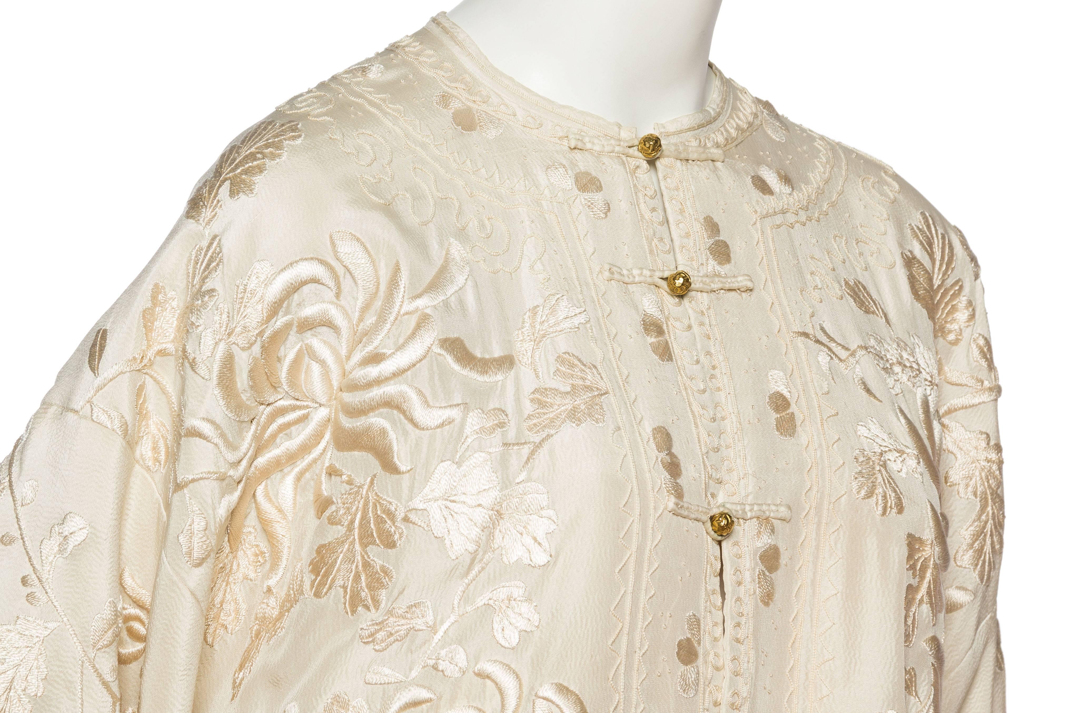 Antique Edwardian Hand Embroidered Chinese Jacket 3