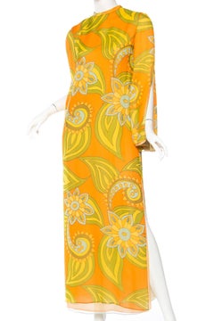 1960s Malcolm Starr Chiffon Dress