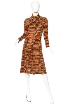 1970s Giovannozzi Italian Wool Jersey Dress for the Writer