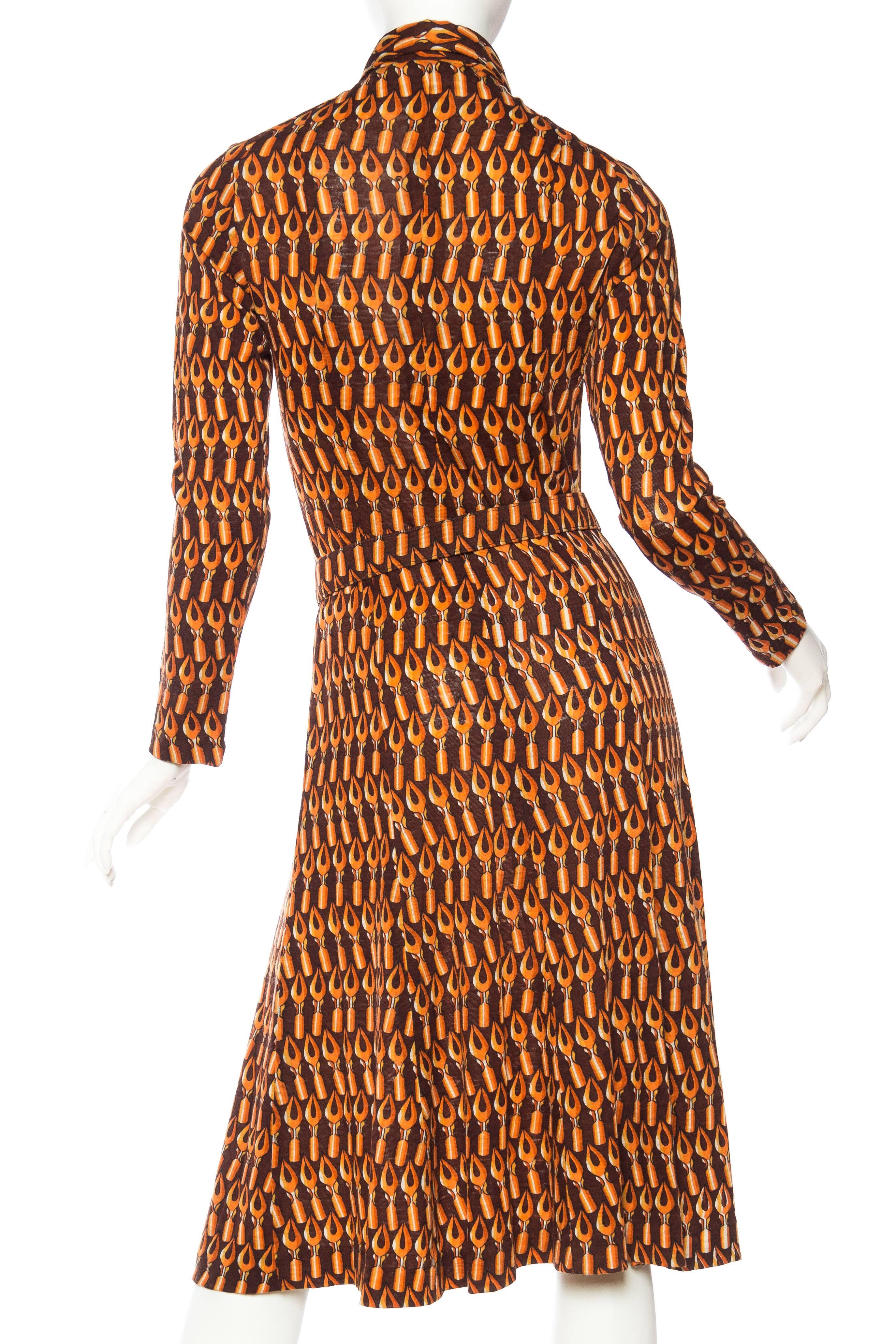 Women's 1970s Giovannozzi Italian Wool Jersey Dress for the Writer
