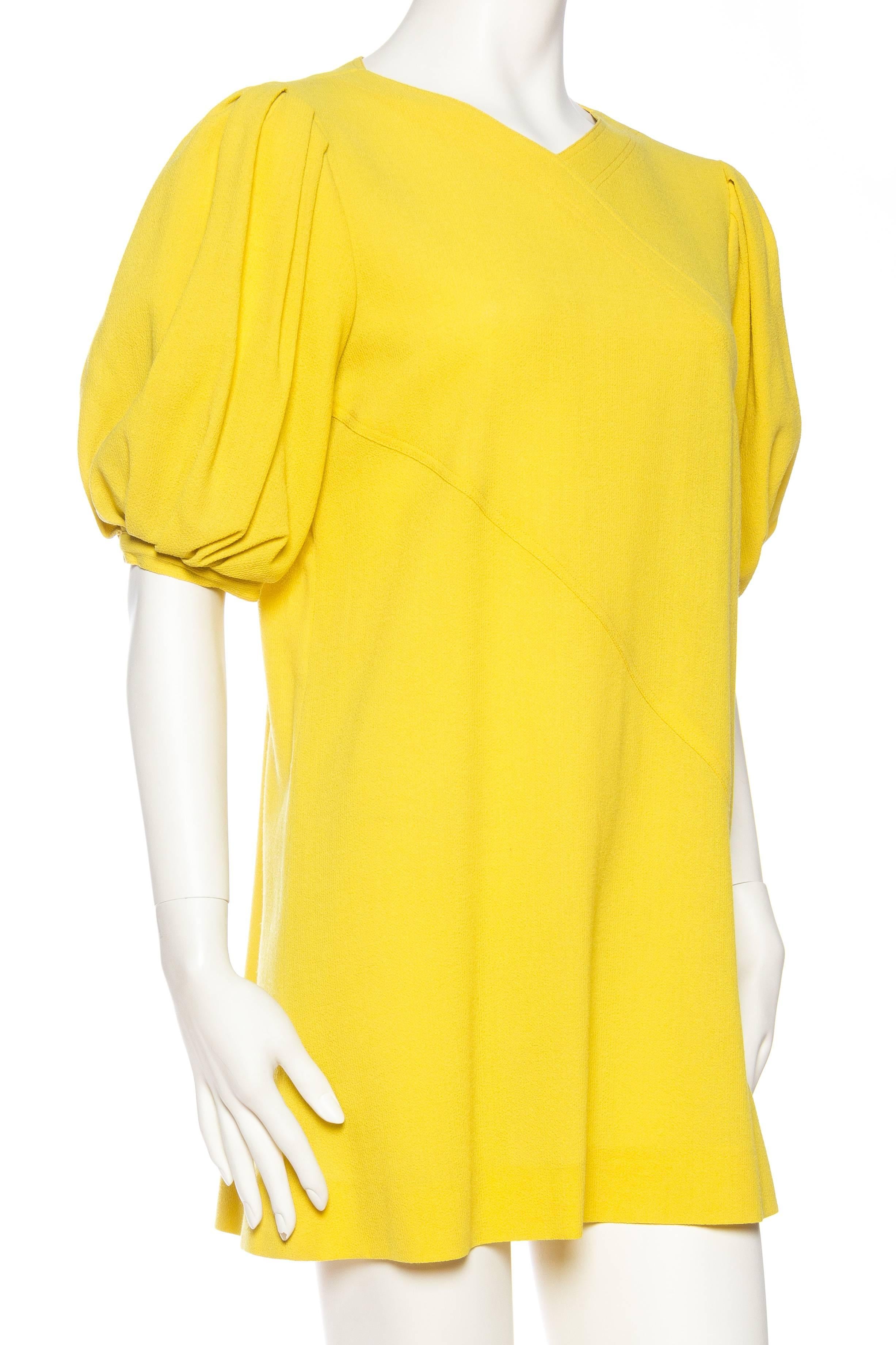 Women's Jean Muir Lightweight Mod Yellow Dress