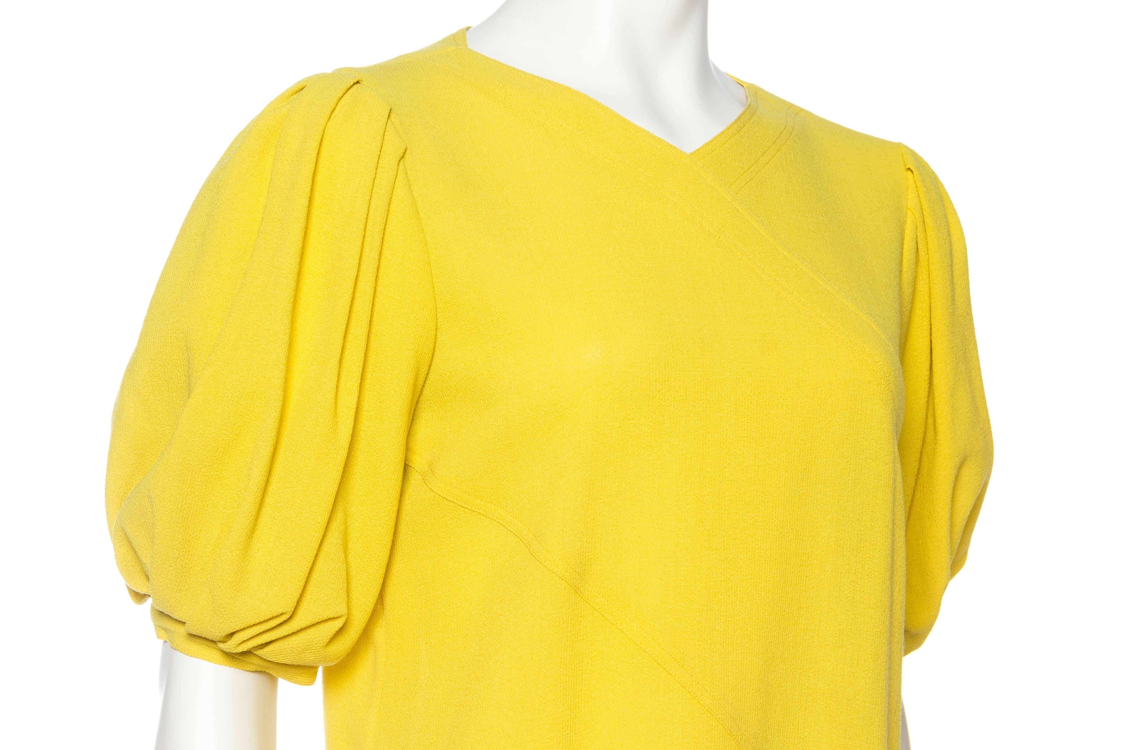 Jean Muir Lightweight Mod Yellow Dress 3