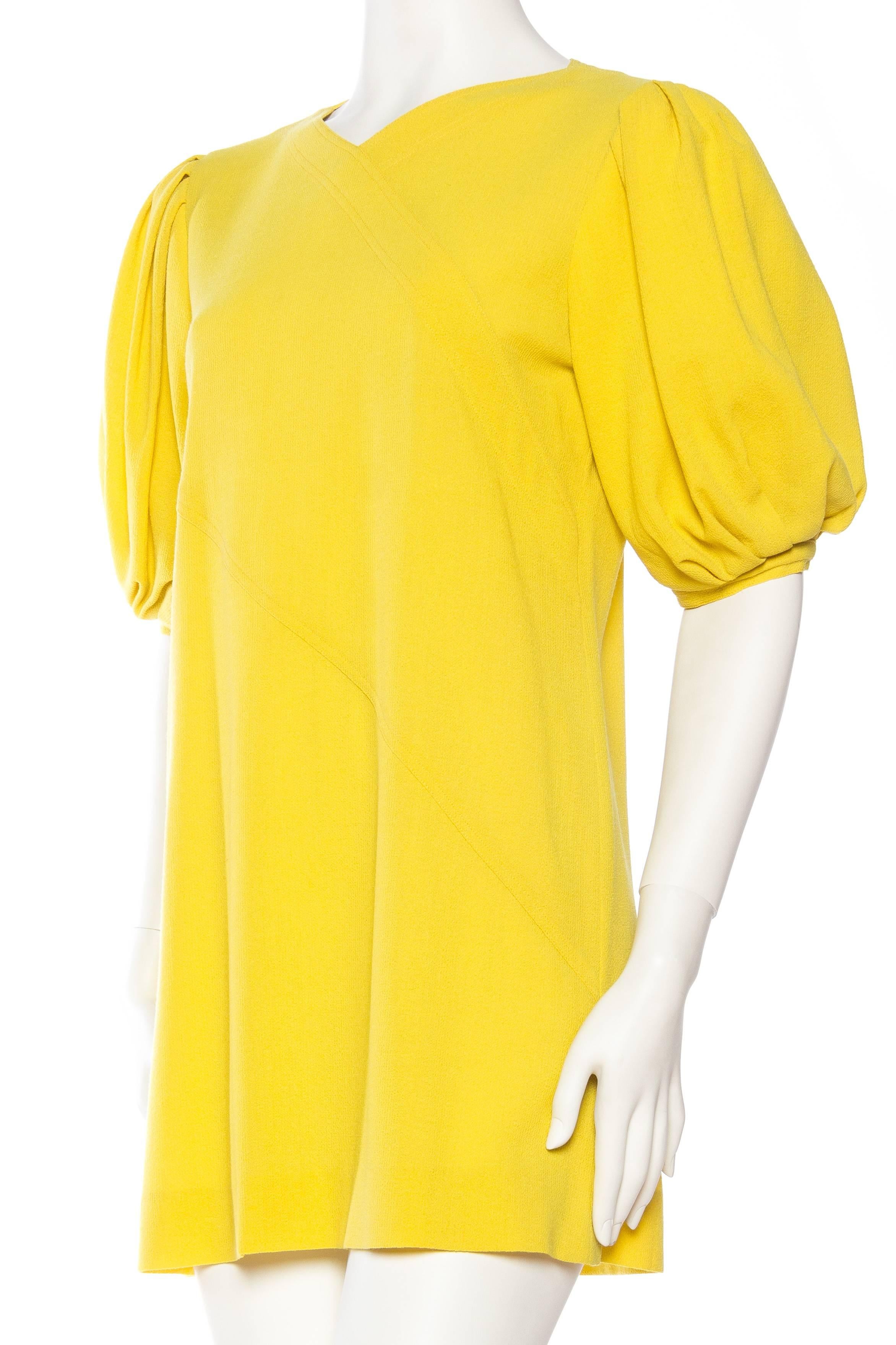 Jean Muir Lightweight Mod Yellow Dress 1