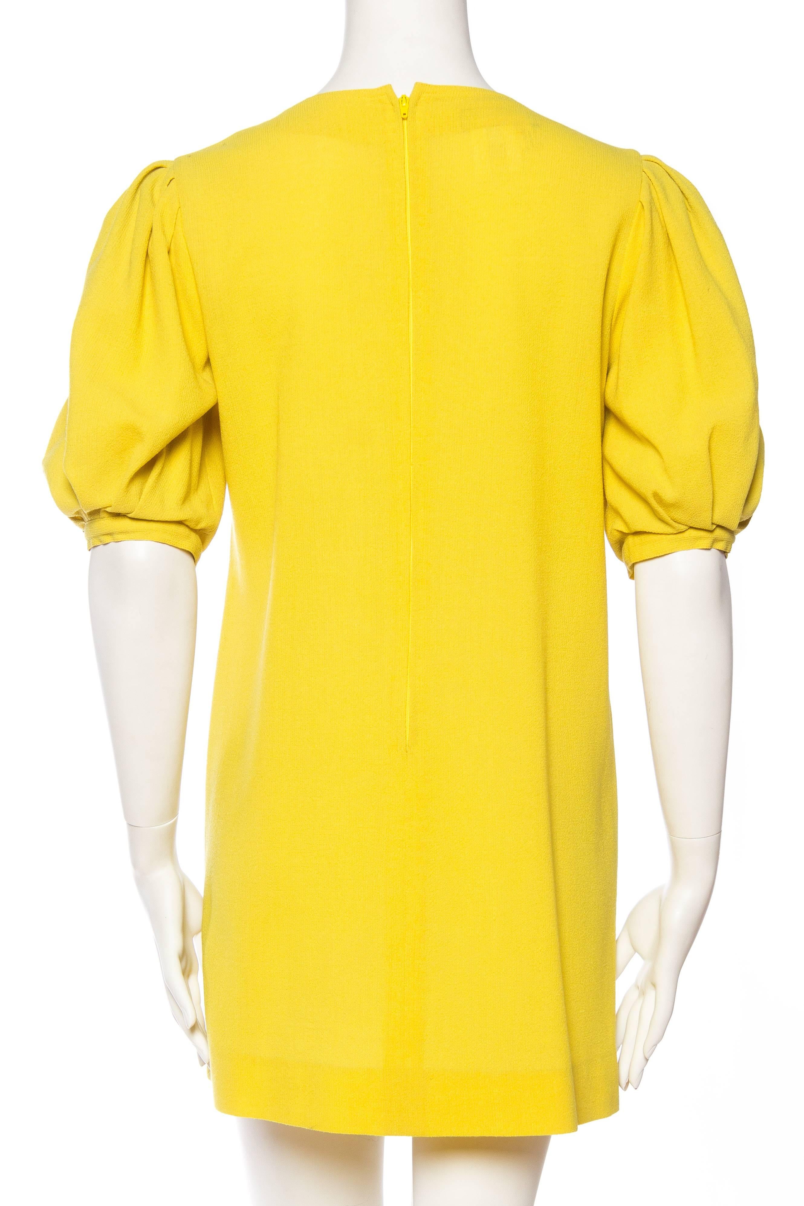 Jean Muir Lightweight Mod Yellow Dress 2