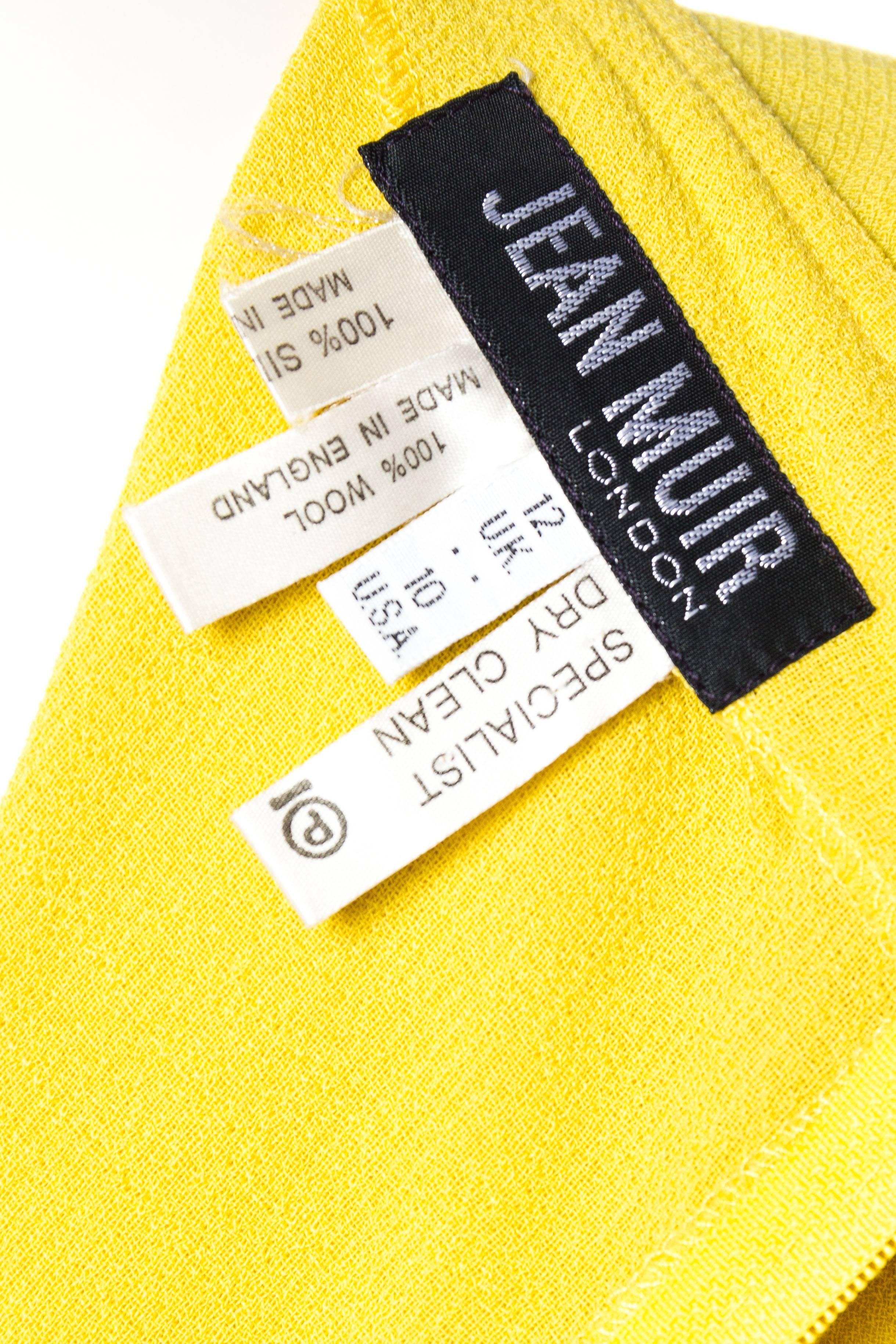 Jean Muir Lightweight Mod Yellow Dress 5